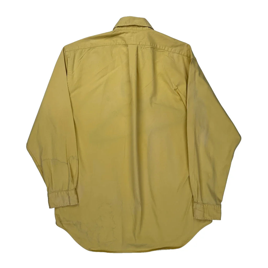 Blake Shirt Ralph Lauren Shirt - Large Yellow Cotton Refurbished - Thrifted (note: this is a term often used to describe second- refurbished available on Cerqular