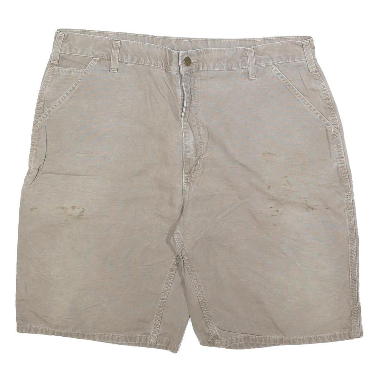 CARHARTT Mens Shorts Beige Casual Cotton Blend 2XL W40 Workwear Pockets Refurbished - N/A refurbished available on Cerqular