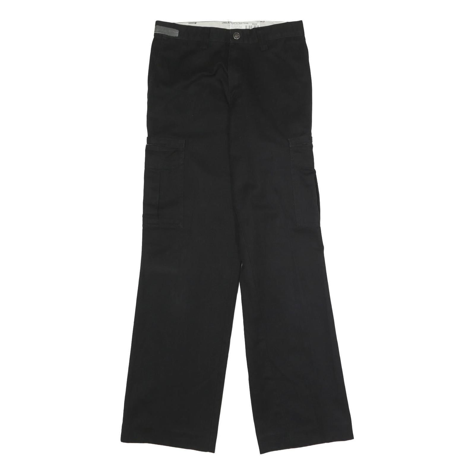 DICKIES Mens Black Classic Straight Fit Cargo Trousers W32 L32 Workwear Utility Refurbished - N/A refurbished available on Cerqular
