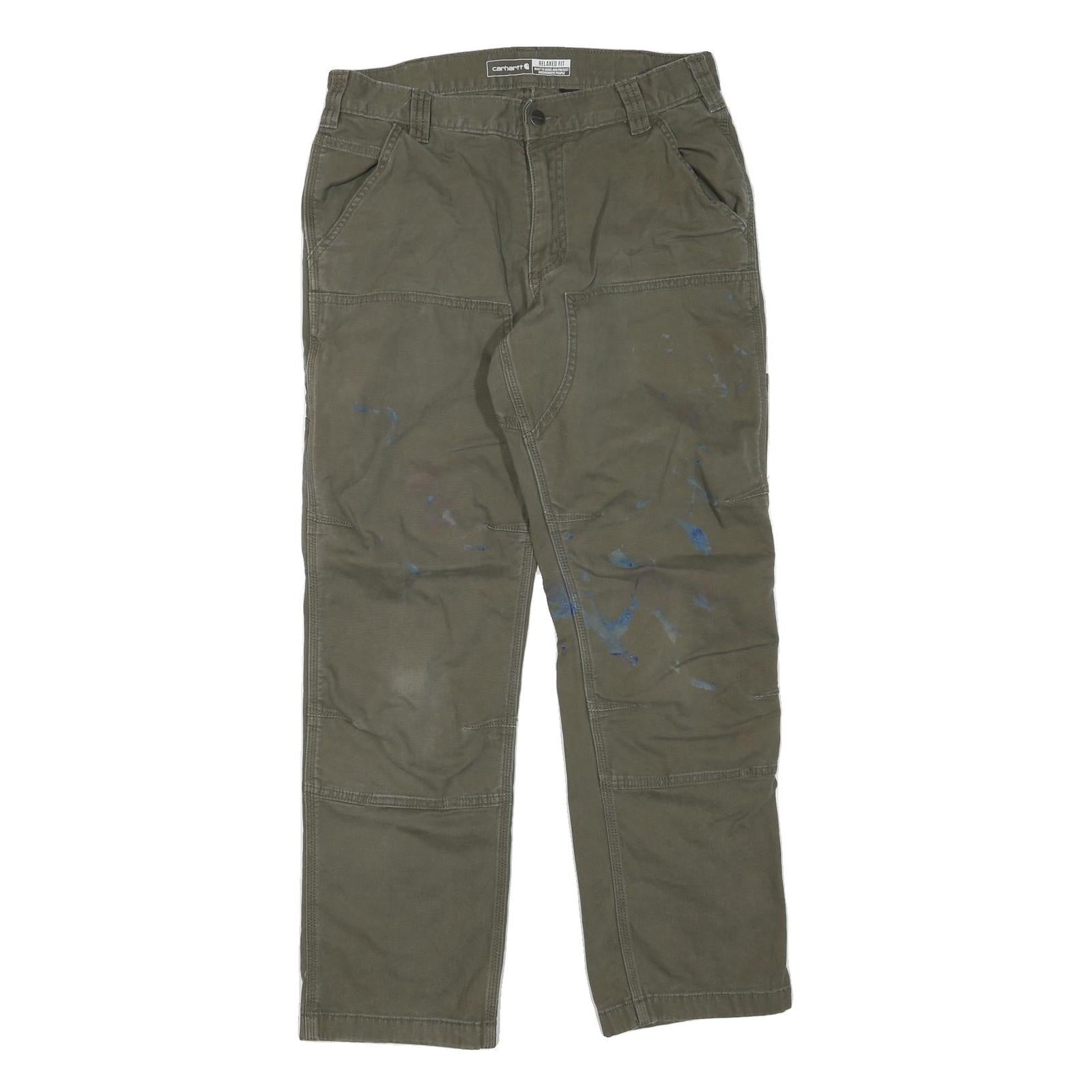 CARHARTT Mens Jeans Olive Regular Straight Denim W32 L30 Workwear Utility Cotton Refurbished - N/A refurbished available on Cerqular