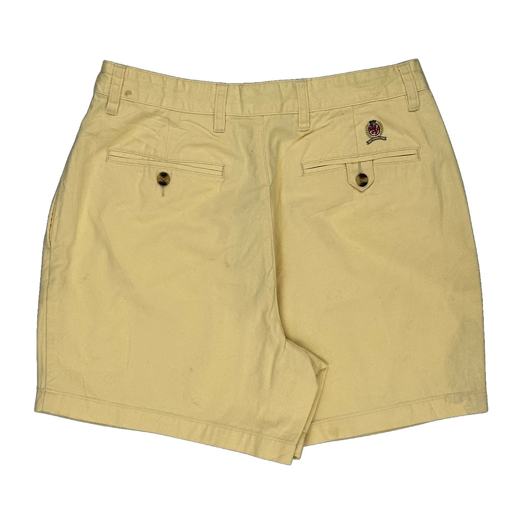 Tommy Hilfiger Shorts - 30W 5L Yellow Cotton Refurbished - Thrifted (note: this is a term often used to describe second- refurbished available on Cerqular