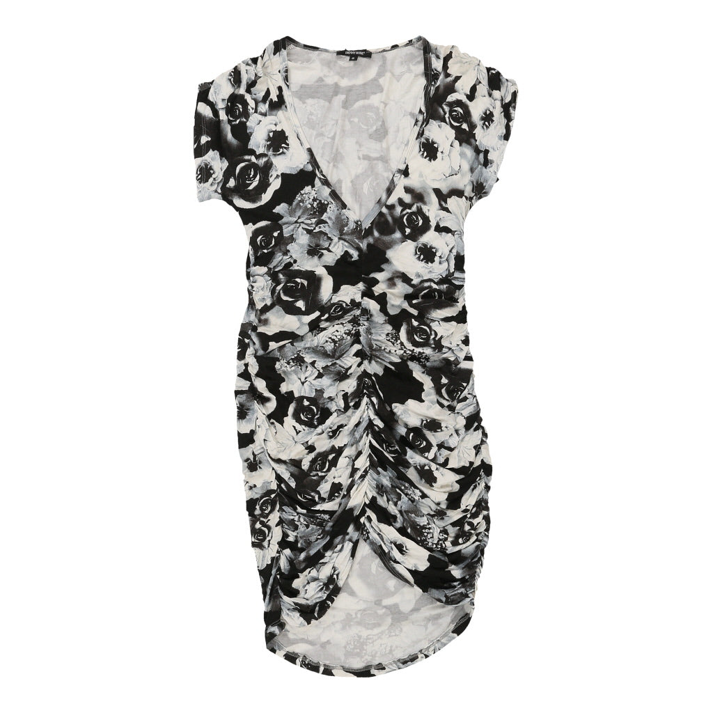 Denny Rose V-neck Dress - Small Black & White Cotton Refurbished - Thrifted (note: this is a term often used to describe second- refurbished available on Cerqular