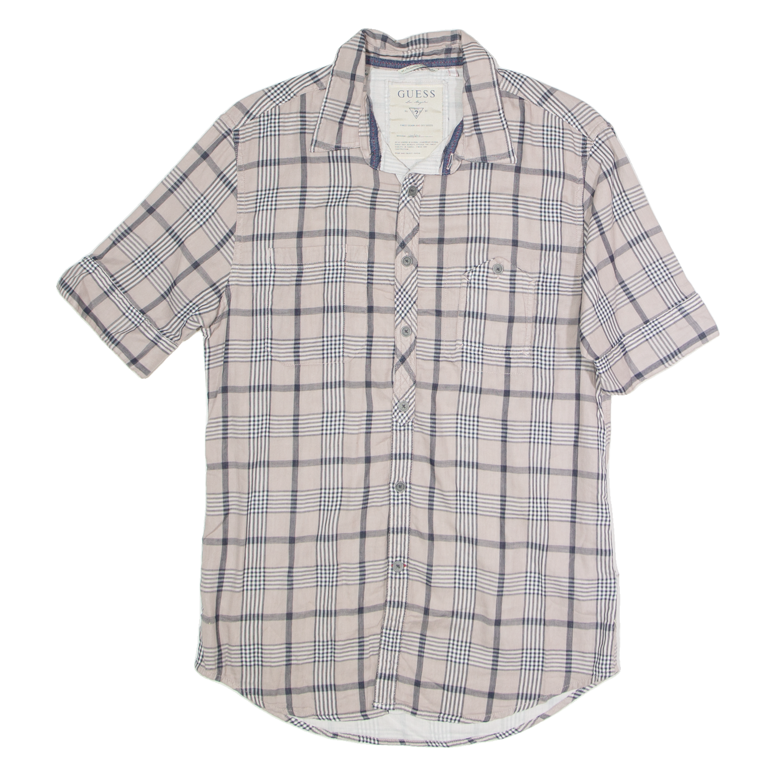 Buy GUESS Mens Shirt Beige Check S Refurbished - $28.59 GUESS Mens Shirt Beige Check S Refurbished - N/A refurbished available on Cerqular