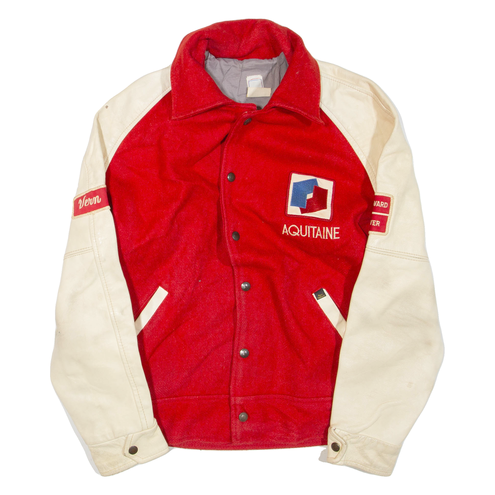 Buy Mens Jacket Red Leather Wool M Refurbished - $63.69 Mens Jacket Red Leather Wool M Refurbished - N/A refurbished available on Cerqular