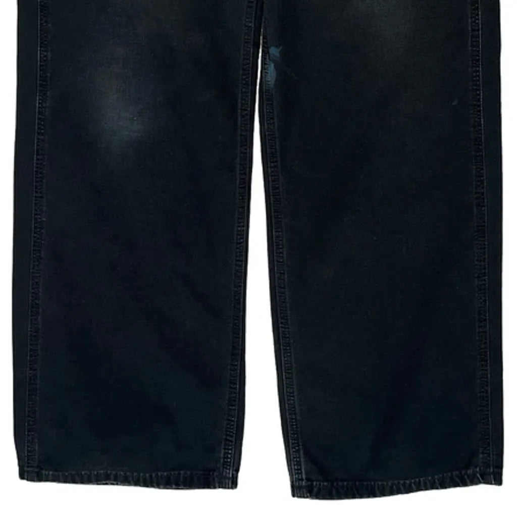 Carhartt Carpenter Trousers - 32W 34L Black Cotton Refurbished - Thrifted (note: this is a term often used to describe second- refurbished available on Cerqular