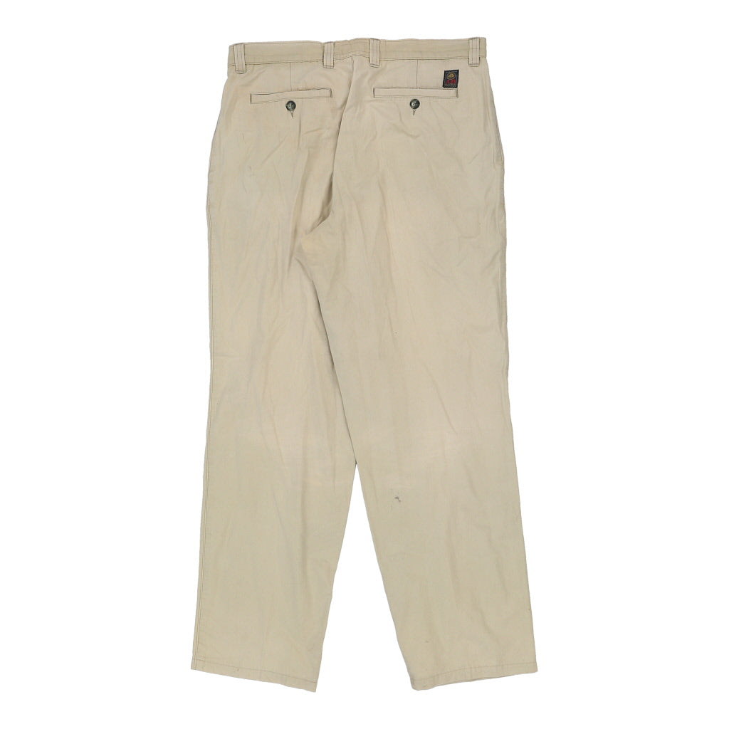 Multiblu Trousers - 34W 31L Beige Cotton Refurbished - Thrifted (note: this is a term often used to describe second- refurbished available on Cerqular