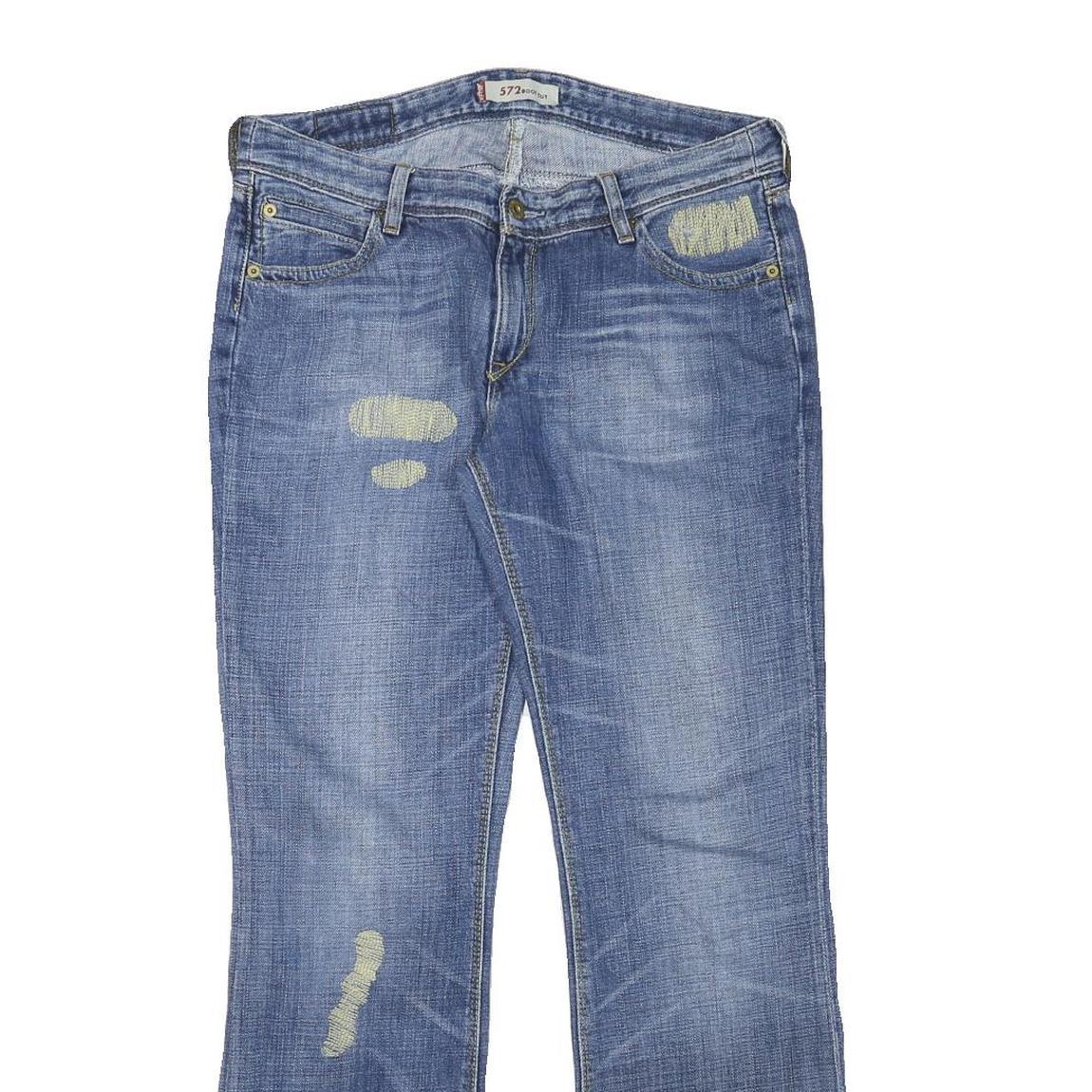 LEVI'S 572 Womens Jeans Blue Regular Straight Denim Medium W32 L30 Distressed Refurbished - N/A refurbished available on Cerqular