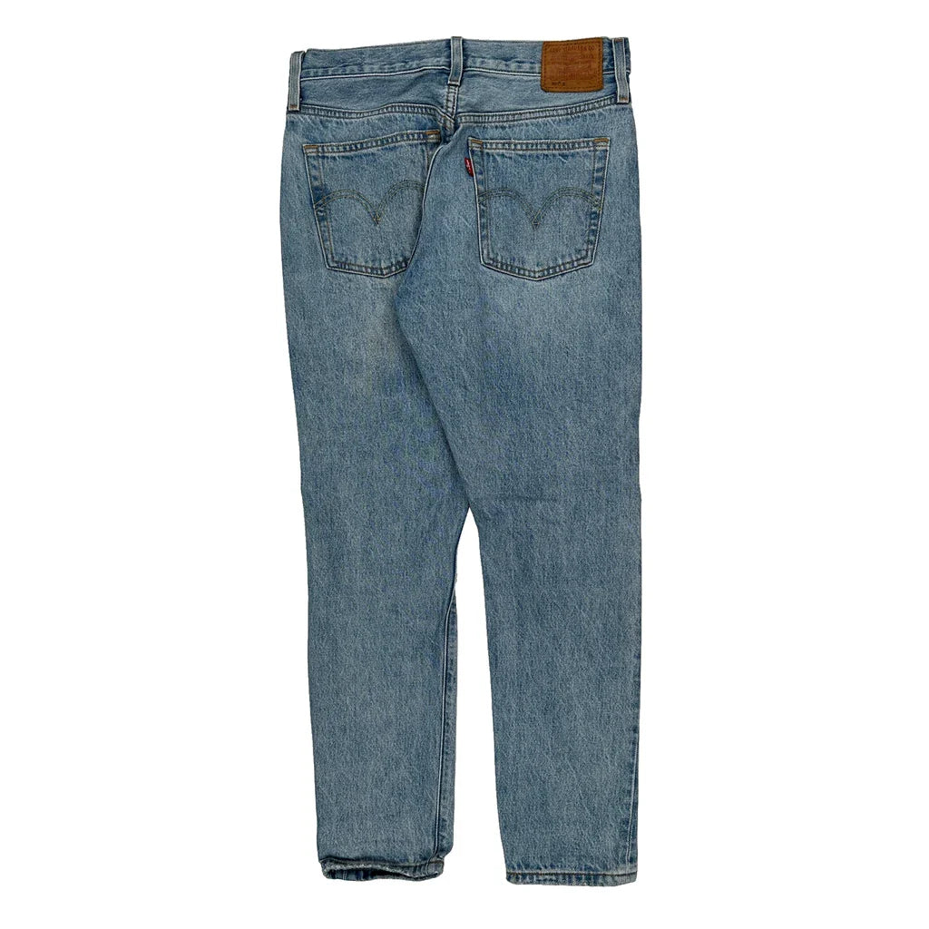 501 Levis Jeans - 30W 27L Light Wash Cotton Refurbished - Thrifted (note: this is a term often used to describe second- refurbished available on Cerqular