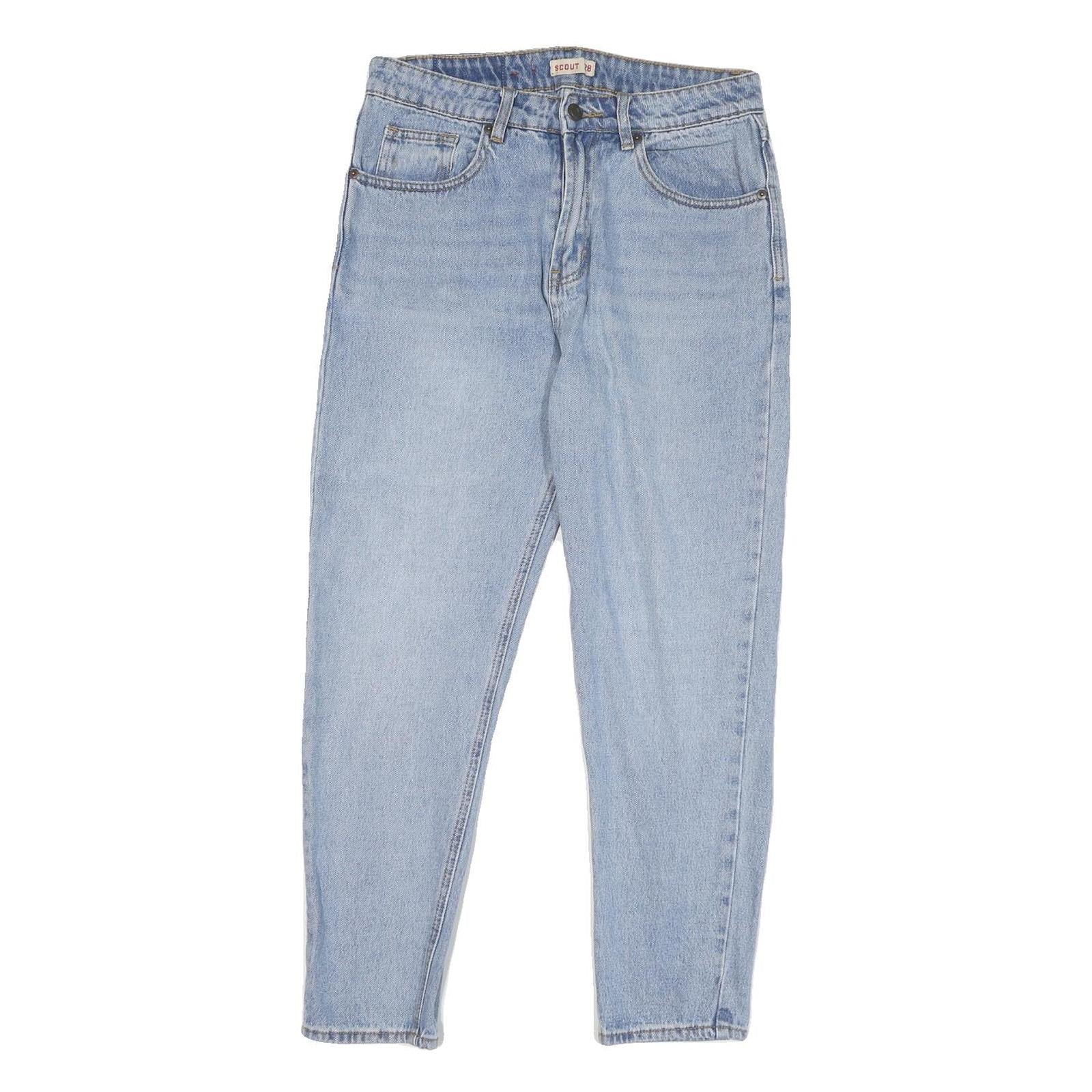 SCOUT Mens Regular Fit Blue Denim Jeans W28 L25 Classic Zip Closure Casual Refurbished - N/A refurbished available on Cerqular