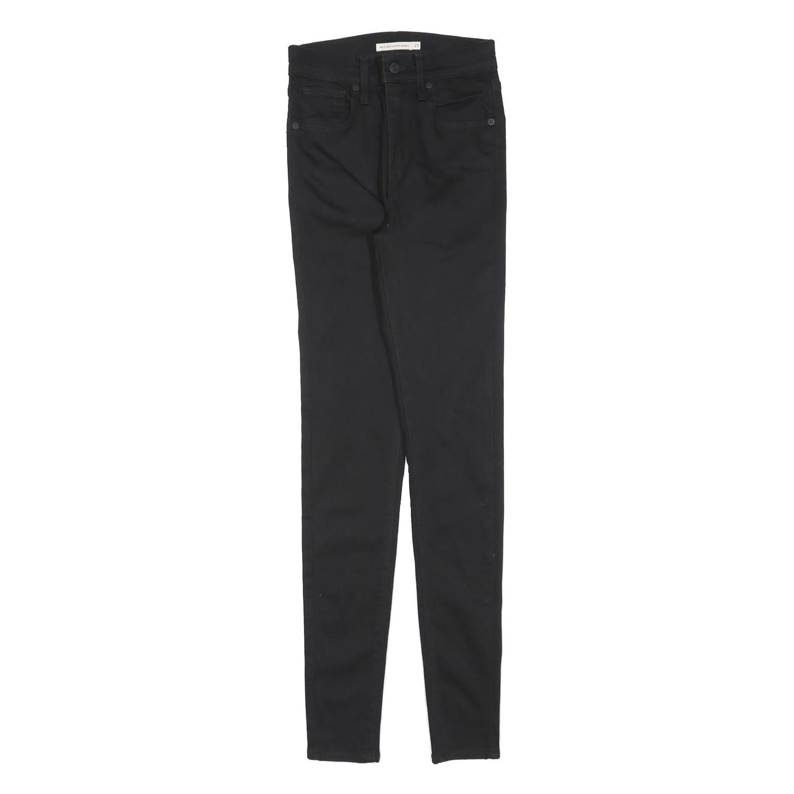 LEVI'S Womens Slim Fit Skinny Black Denim Cotton Blend Jeans W25 L32 Stylish Zip Refurbished - N/A refurbished available on Cerqular