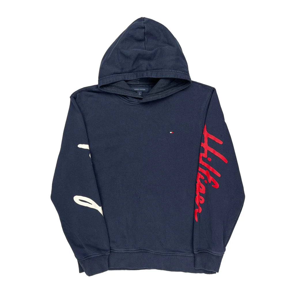 Buy Hilfiger Spellout On Sleeve Tommy Hilfiger Spellout Hoodie - Medium White Cotton Refurbished - $33.49 Hilfiger Spellout On Sleeve Tommy Hilfiger Spellout Hoodie - Medium White Cotton Refurbished - Thrifted (note: this is a term often used to describe second- refurbished available on Cerqular