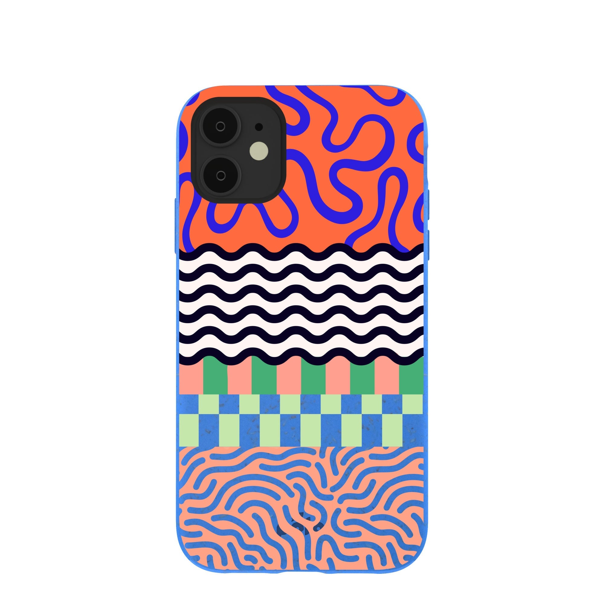 Buy Electric Blue Tangerine Mix iPhone 11 Case Refurbished - $65.00 Electric Blue Tangerine Mix iPhone 11 Case Refurbished - Pela Case refurbished available on Cerqular