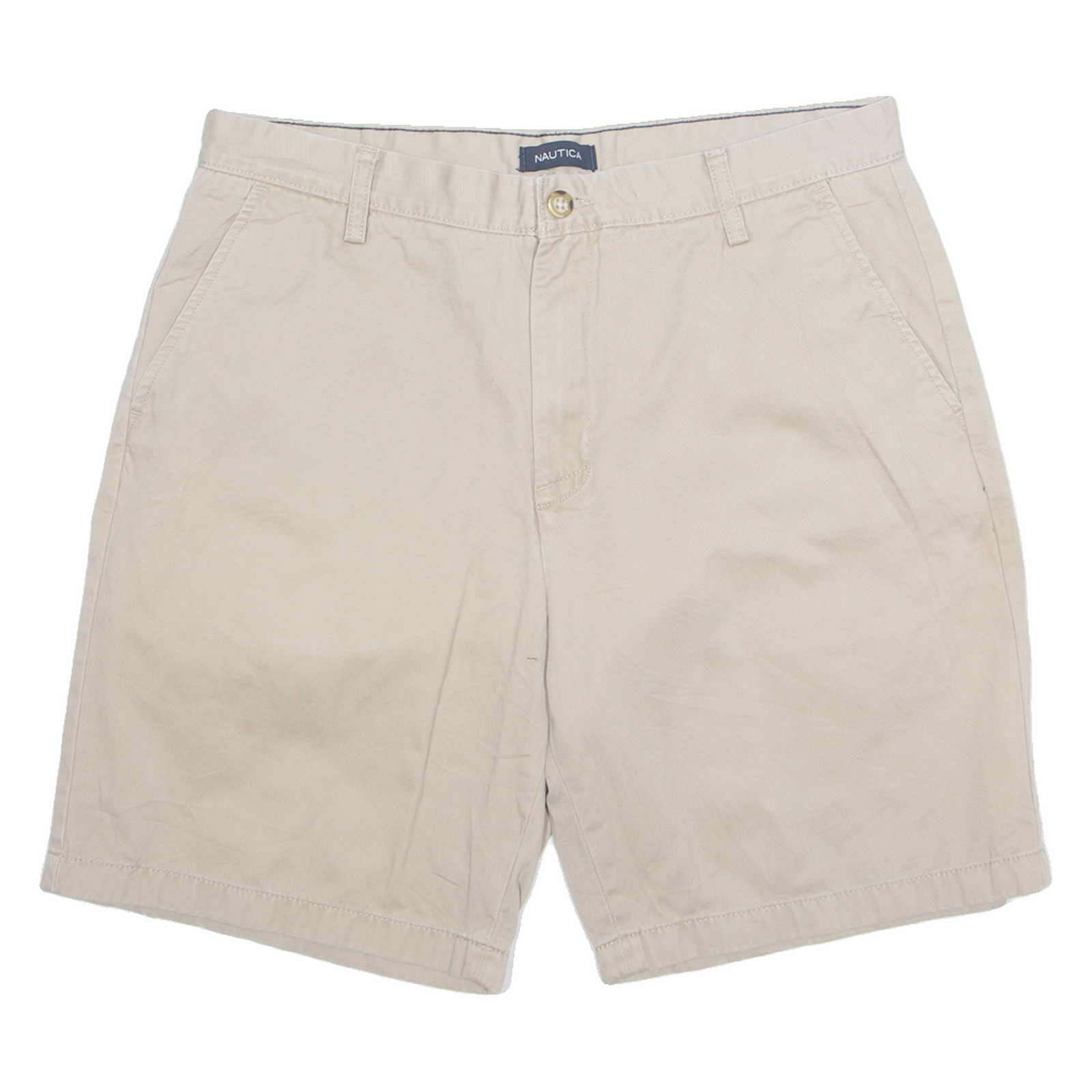 NAUTICA Mens Chino Shorts Beige Classic M W34 Refurbished - N/A refurbished available on Cerqular