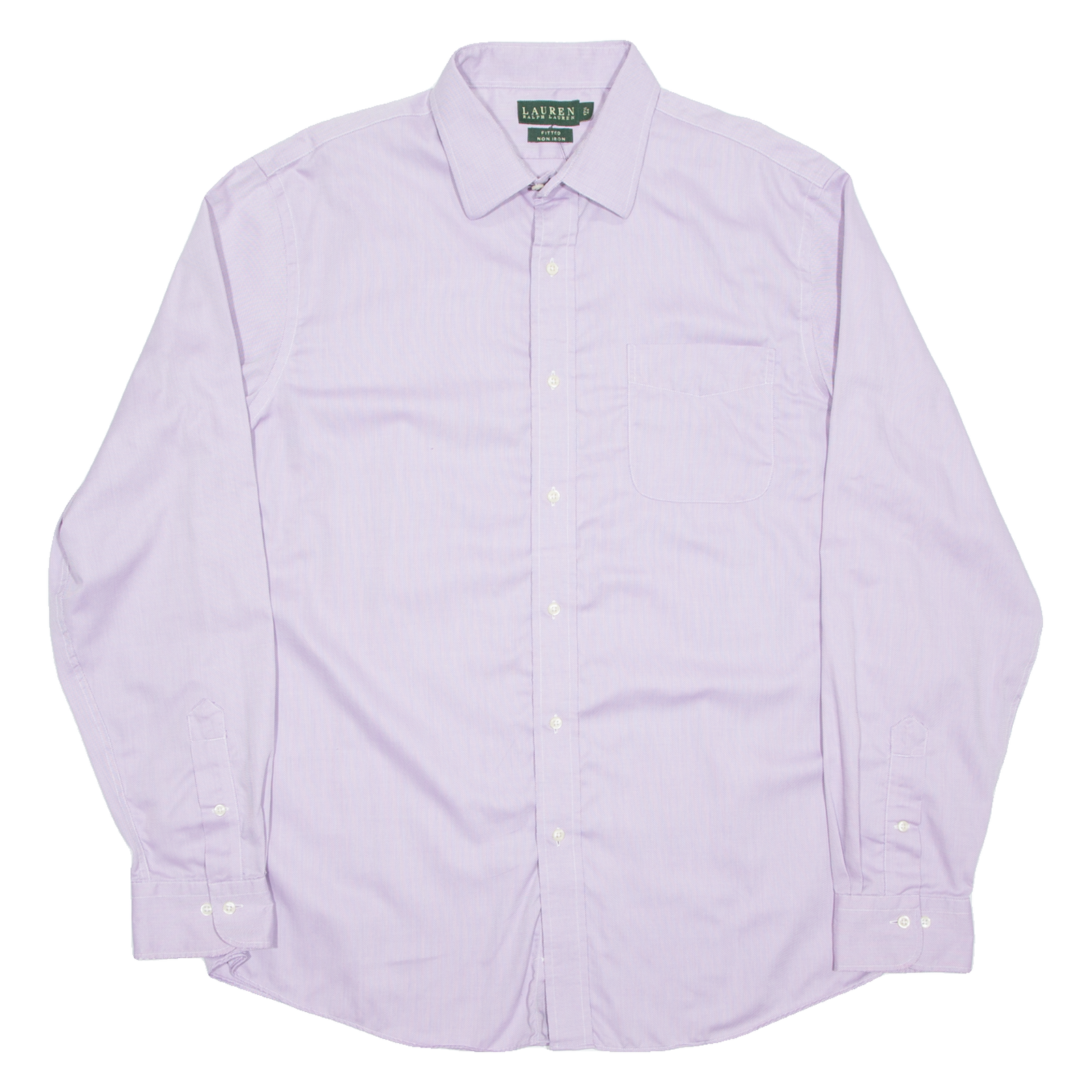 LAUREN RALPH LAUREN Fitted Mens Plain Shirt Purple Long Sleeve XL Refurbished - N/A refurbished available on Cerqular