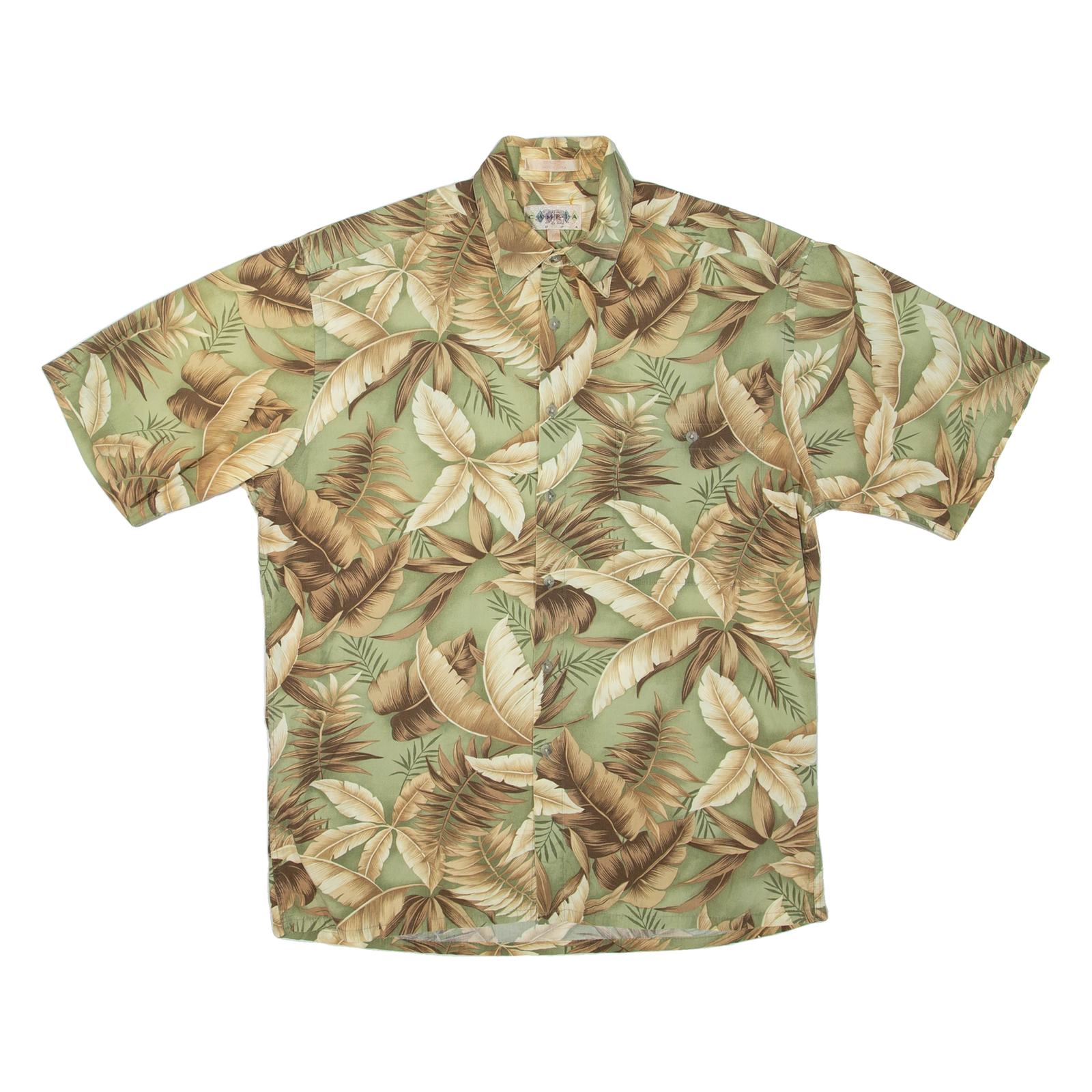 CAMPIA Mens Hawaiian Shirt Green Floral M Refurbished - N/A refurbished available on Cerqular