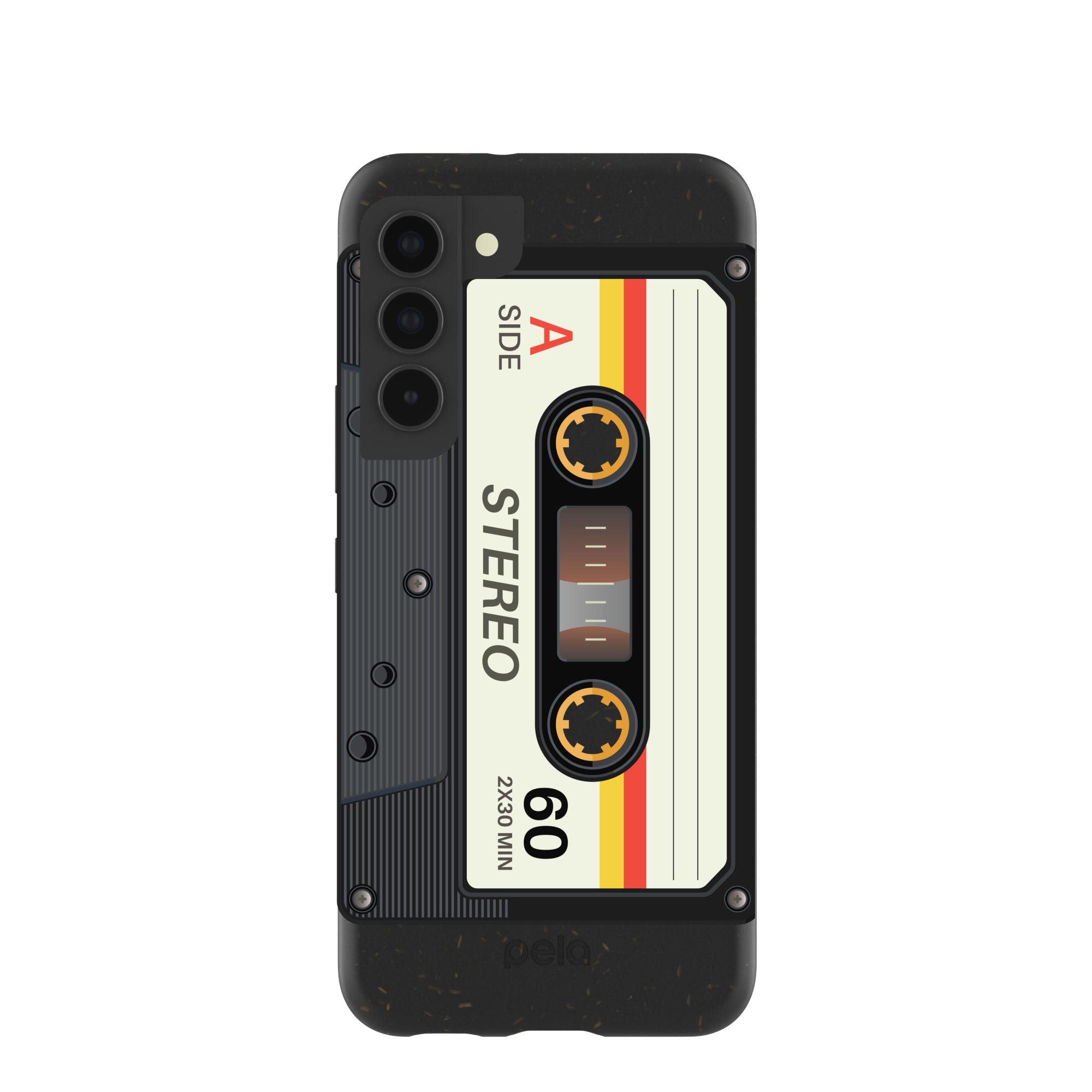 Black Cassette Samsung Galaxy S22 Case Refurbished - Pela Case refurbished available on Cerqular