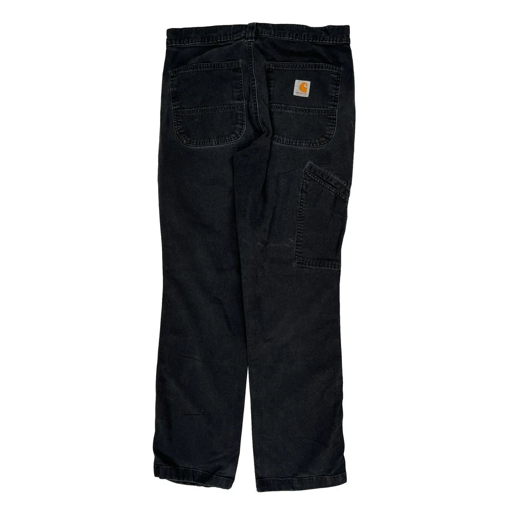 Buy Carhartt Carpenter Trousers - 31W 32L Black Cotton Refurbished - $87.09 Carhartt Carpenter Trousers - 31W 32L Black Cotton Refurbished - Thrifted (note: this is a term often used to describe second- refurbished available on Cerqular