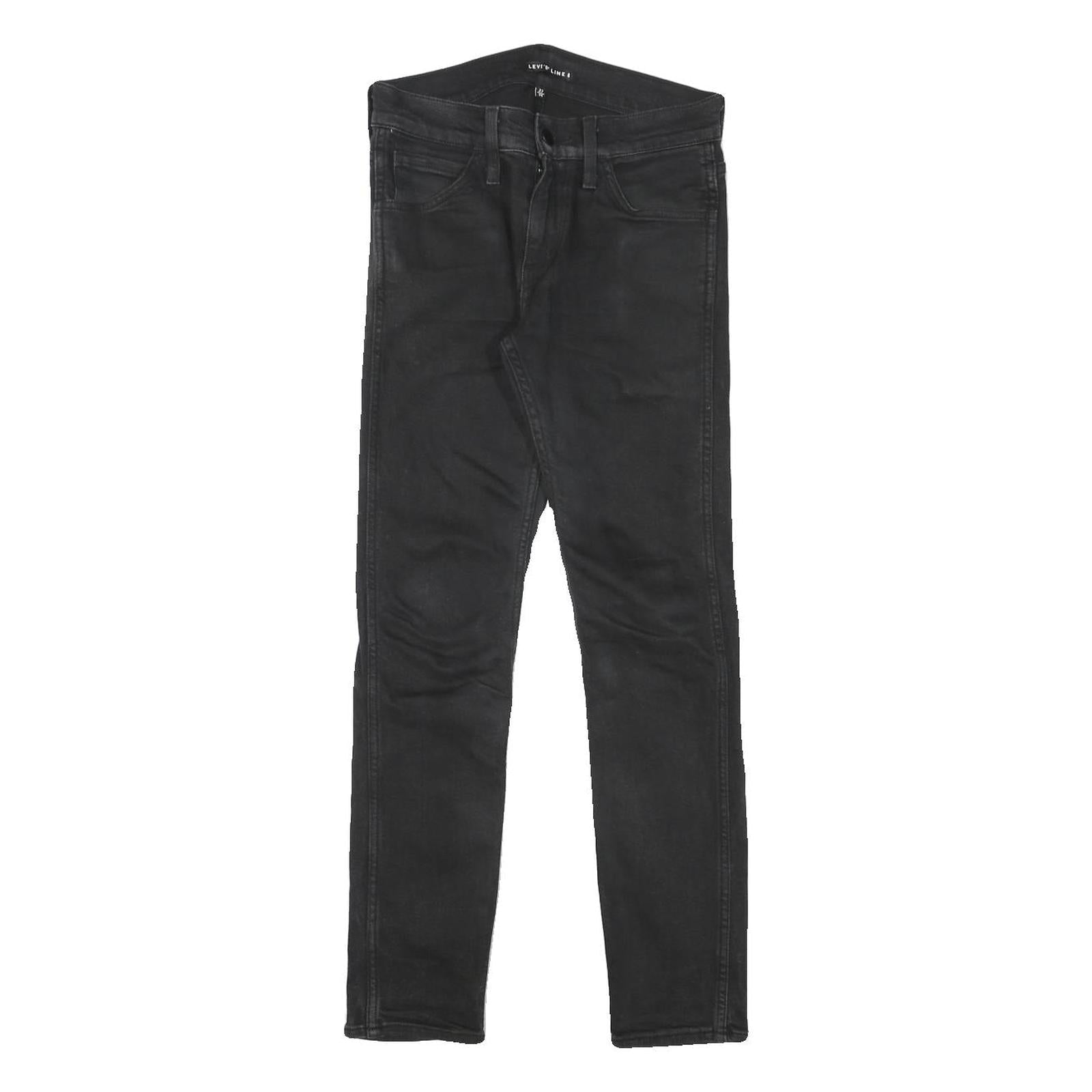 LEVI'S Line 8 Mens Jeans Black Slim Skinny Denim Raw W27 L26 Stretch Zip Fly Refurbished - N/A refurbished available on Cerqular