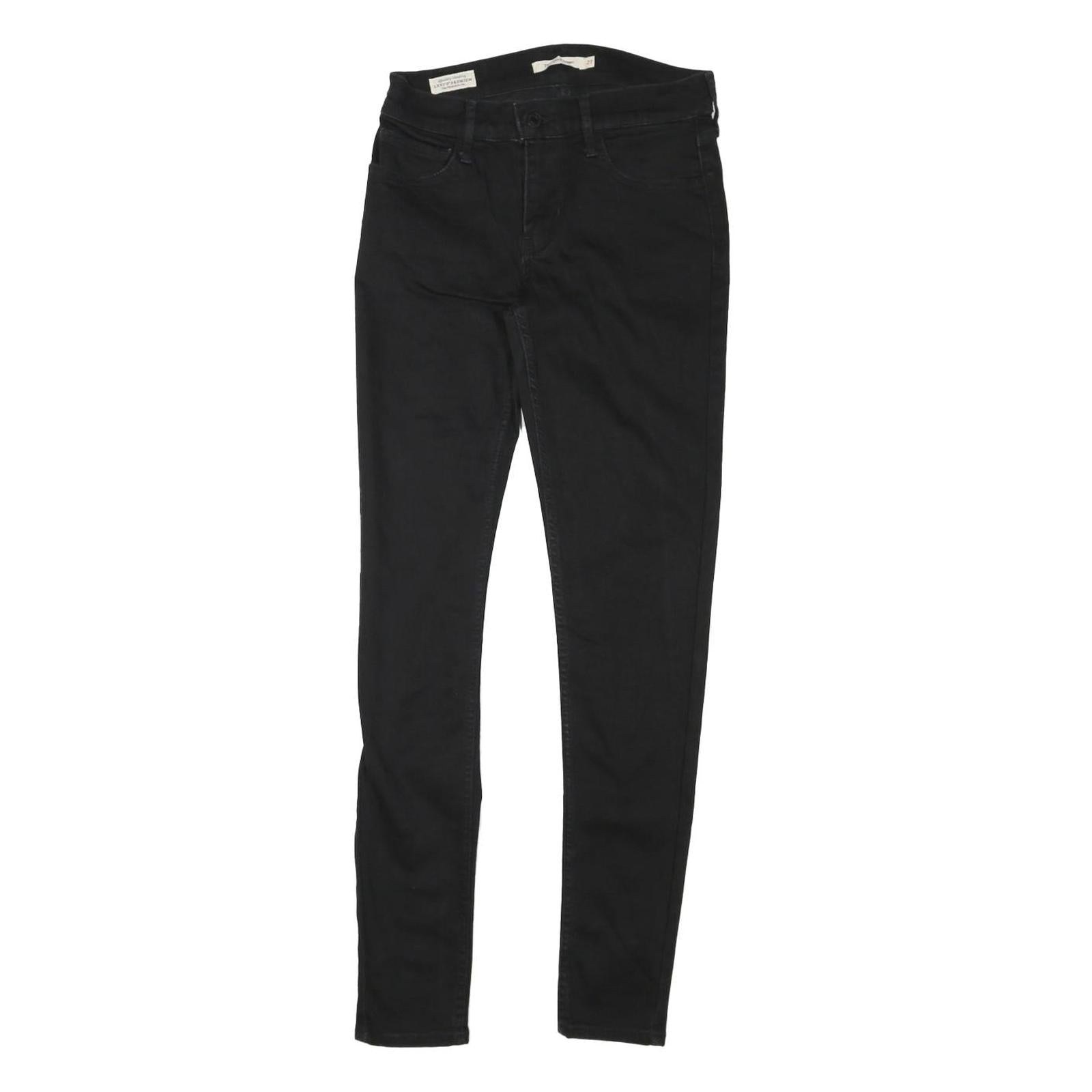 LEVI'S Womens Black Regular Skinny Denim W27 L29 Zip Jeans Refurbished - N/A refurbished available on Cerqular