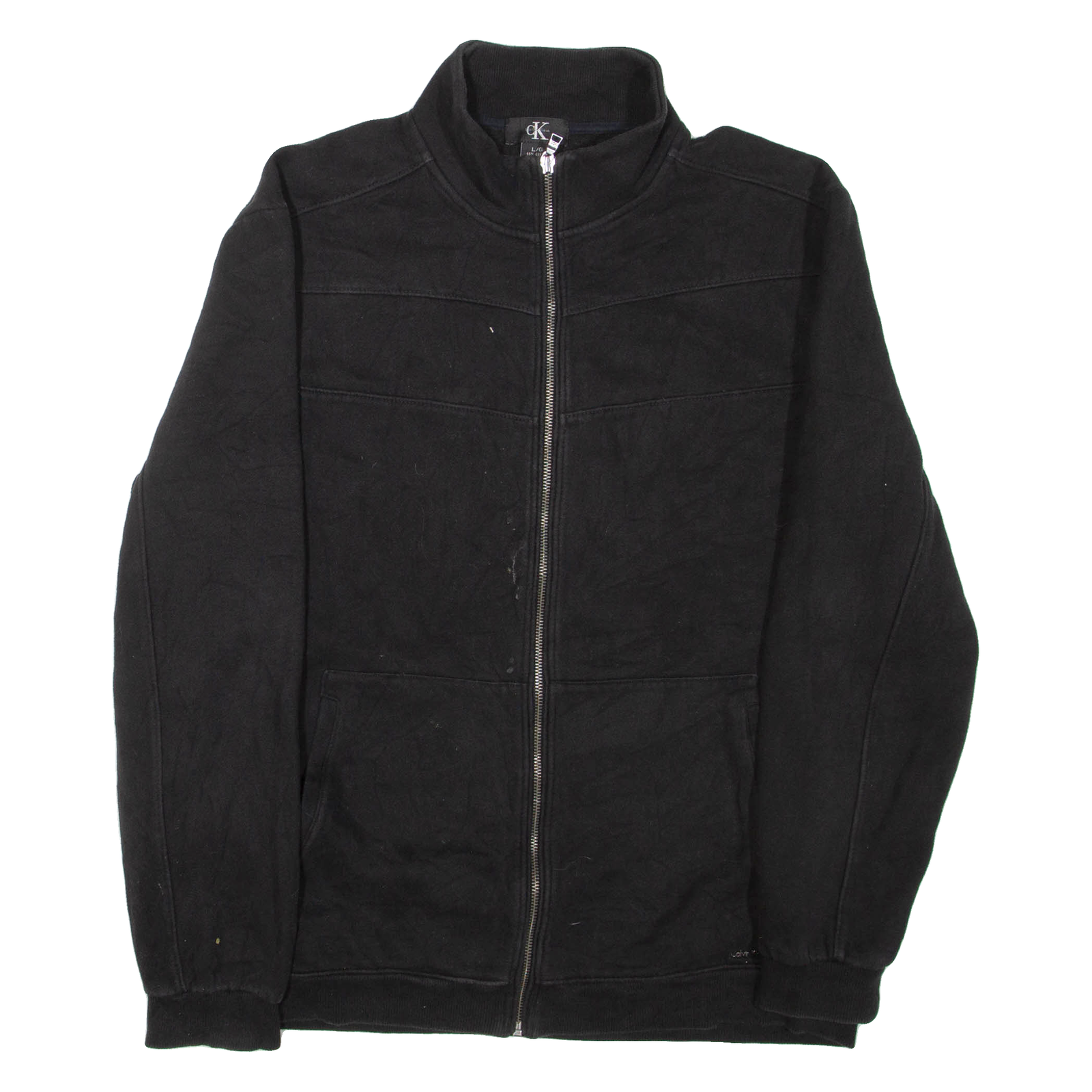 CALVIN KLEIN Mens Track Jacket Black L Refurbished - N/A refurbished available on Cerqular