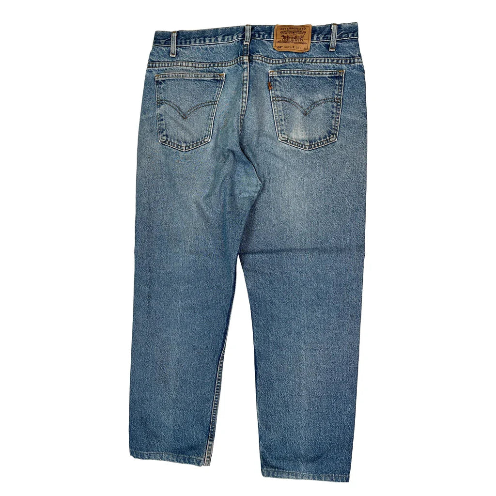 505 Levis Jeans - 38W 30L Blue Cotton Refurbished - Thrifted (note: this is a term often used to describe second- refurbished available on Cerqular