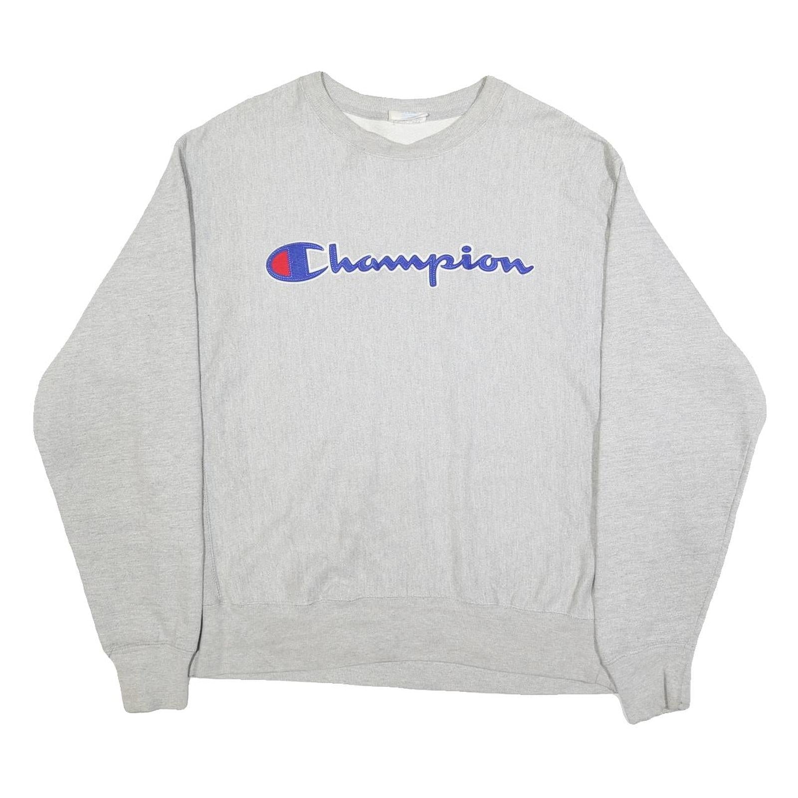 Buy CHAMPION REVERSE WEAVE Mens Grey Cotton Blend Crew Neck L Sweatshirt Logo Refurbished - $36.39 CHAMPION REVERSE WEAVE Mens Grey Cotton Blend Crew Neck L Sweatshirt Logo Refurbished - N/A refurbished available on Cerqular