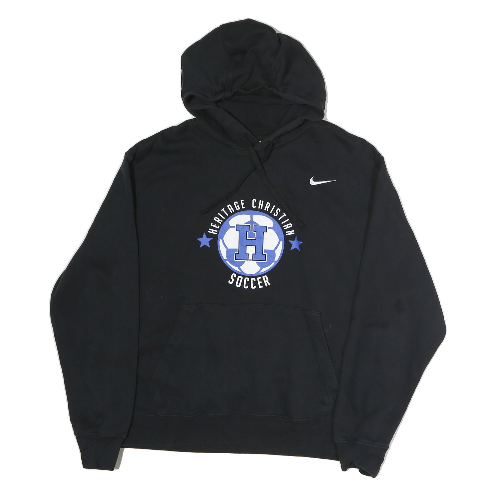NIKE Mens Black Heritage Christian Soccer Pullover Hoodie XL Refurbished - N/A refurbished available on Cerqular