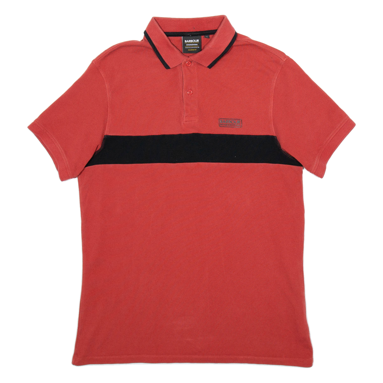 BARBOUR Mens Polo Shirt Red M Refurbished - N/A refurbished available on Cerqular