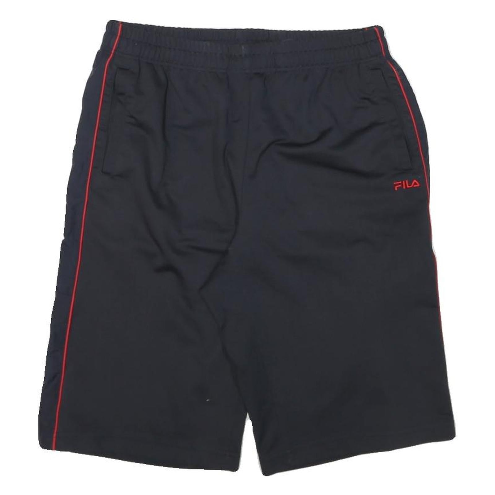 FILA Mens Shorts Black & Red Casual M W28 Polyester Blend Sports Logo Refurbished - N/A refurbished available on Cerqular