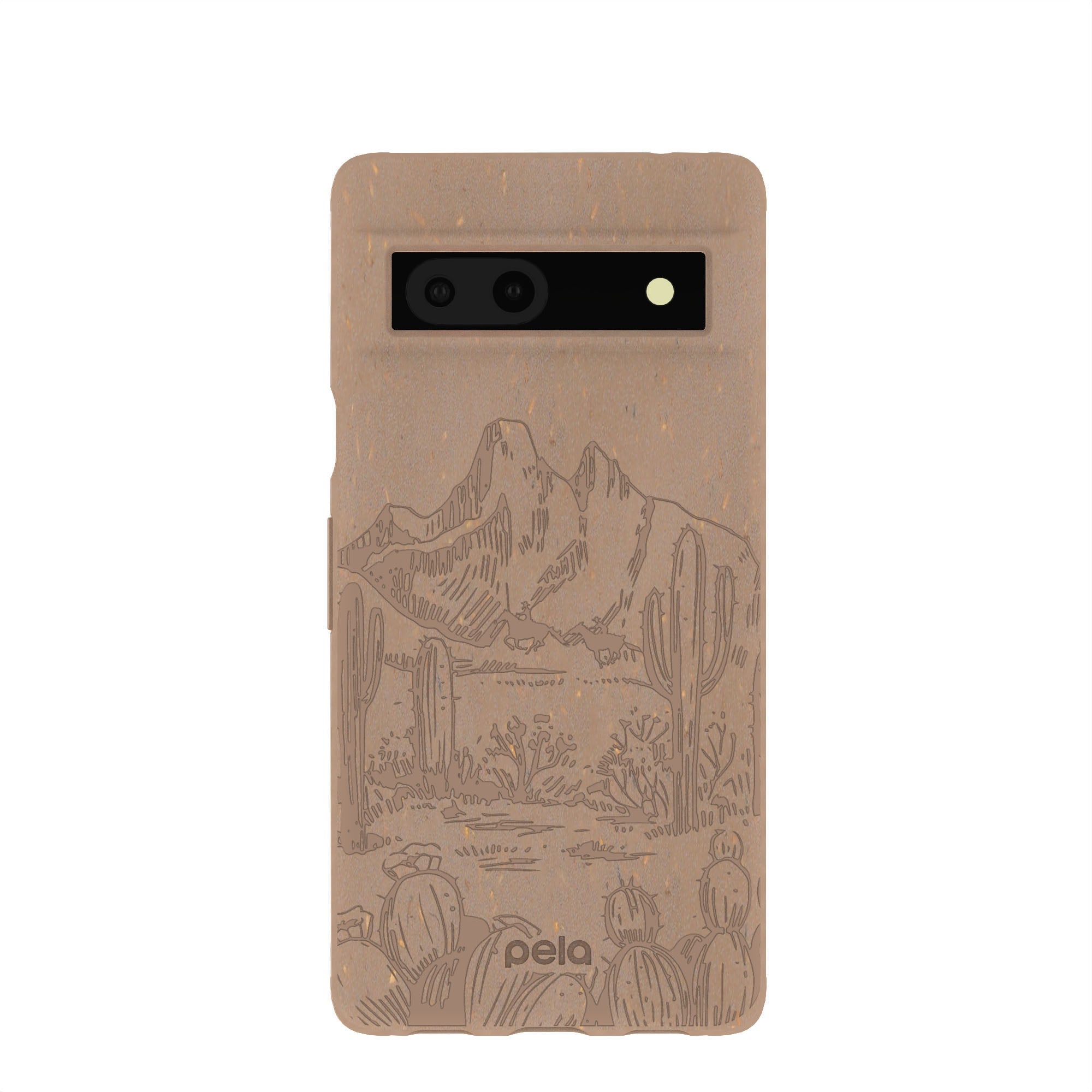 Chocolate Brown Desert Run Google Pixel 7a Case Refurbished - Pela Case refurbished available on Cerqular