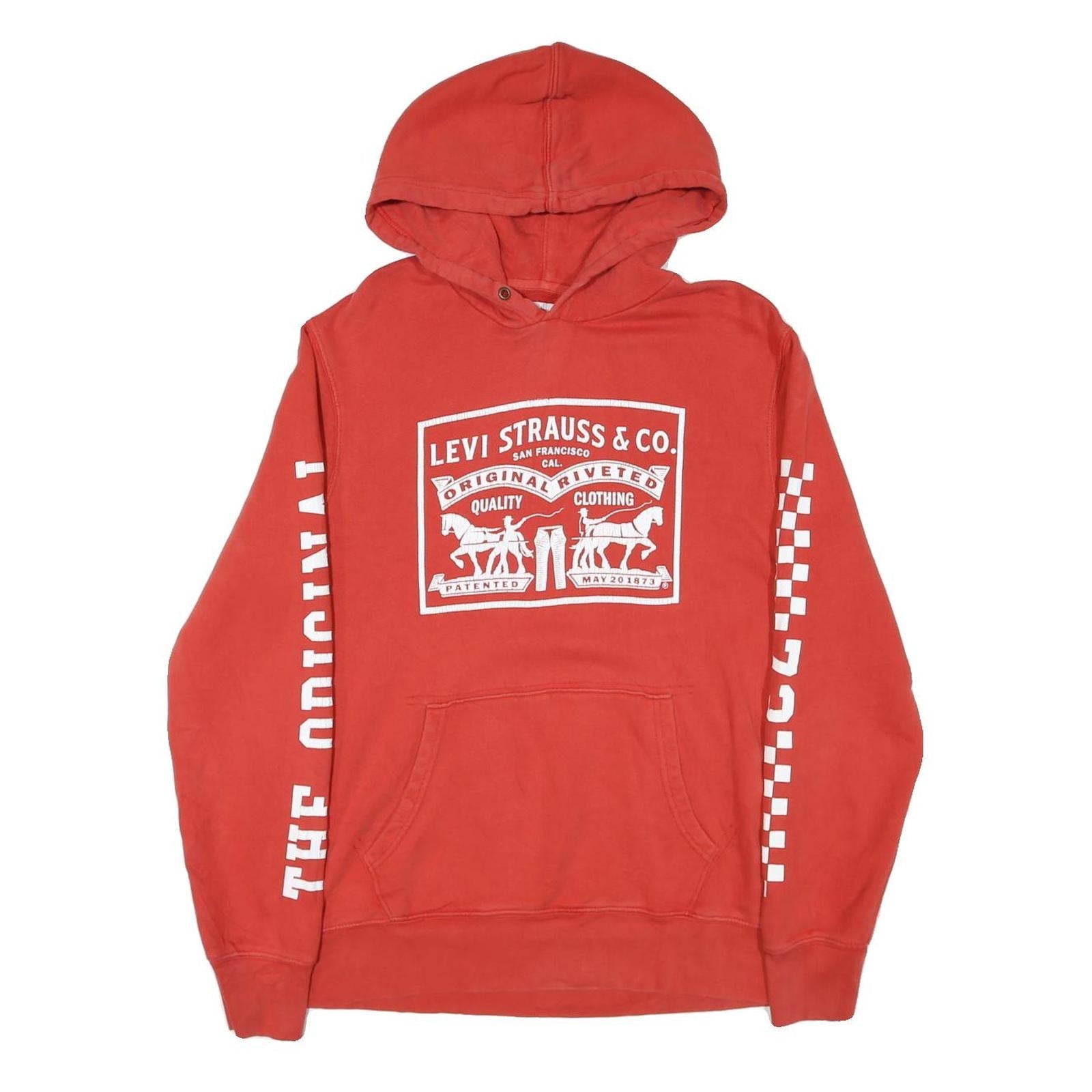Buy LEVI'S Mens Red Pullover Hoodie M Cotton Blend Graphic Print Casual Sweatshirt Refurbished - $40.29 LEVI'S Mens Red Pullover Hoodie M Cotton Blend Graphic Print Casual Sweatshirt Refurbished - N/A refurbished available on Cerqular