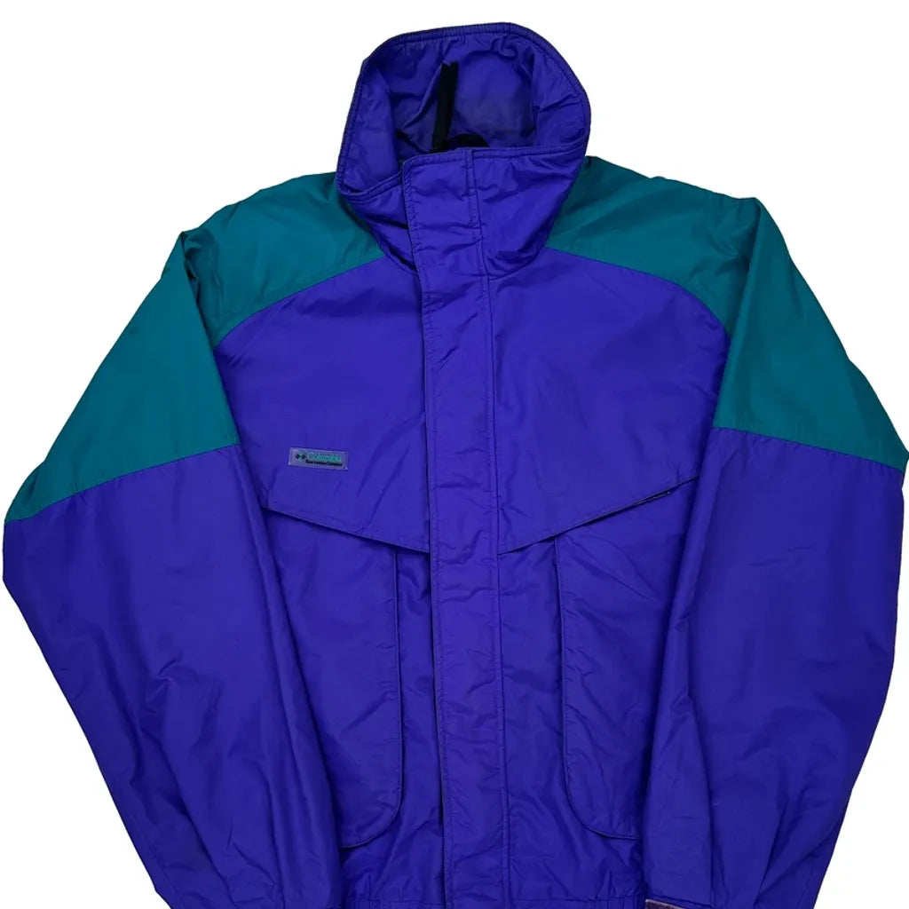 Columbia Waterproof Jacket - Medium Green Polyester Refurbished - Thrifted (note: this is a term often used to describe second- refurbished available on Cerqular