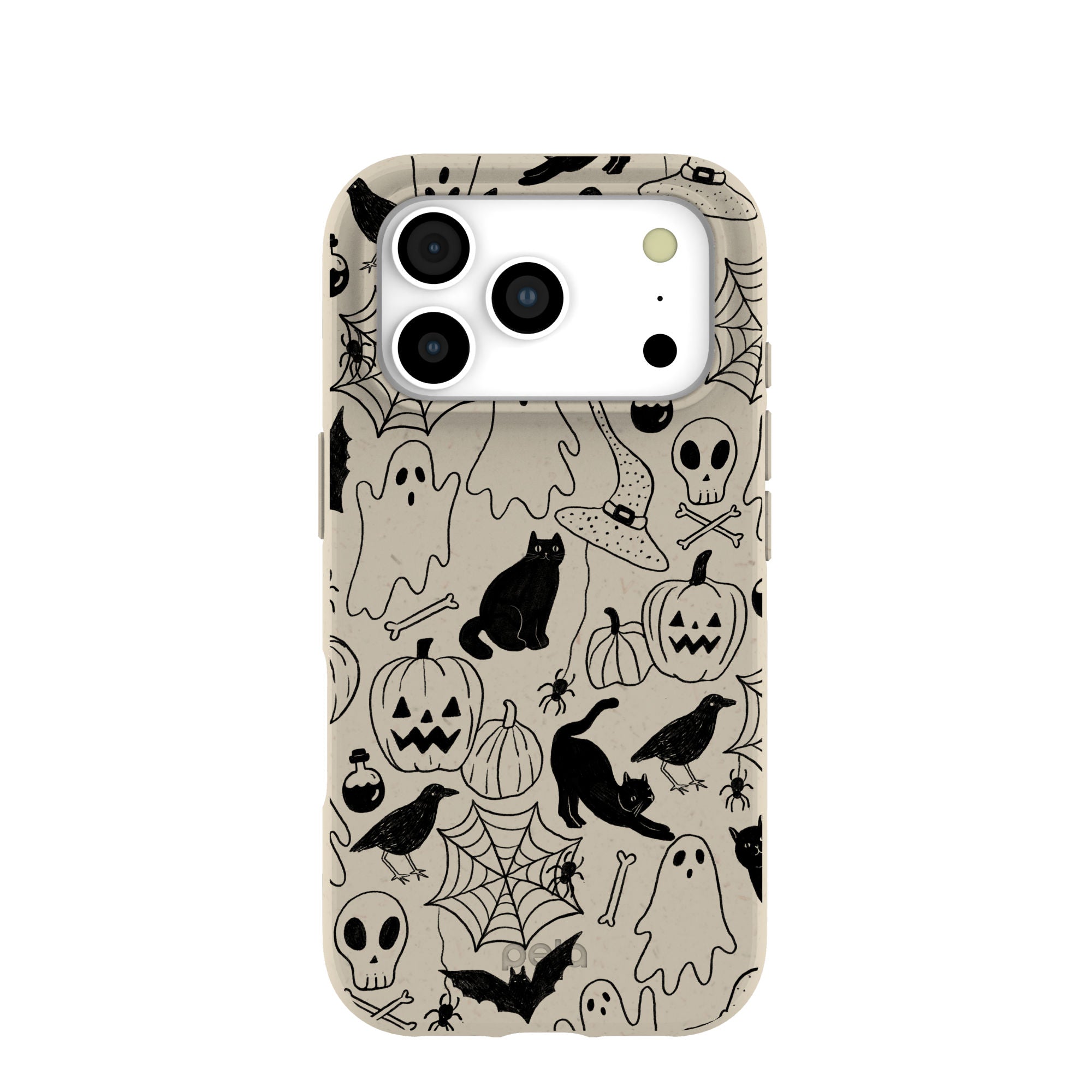 London Fog Sketchy Spirits iPhone 17 Pro Case | MagSafe Compatibility: Without MagSafe Refurbished - Pela Case refurbished available on Cerqular