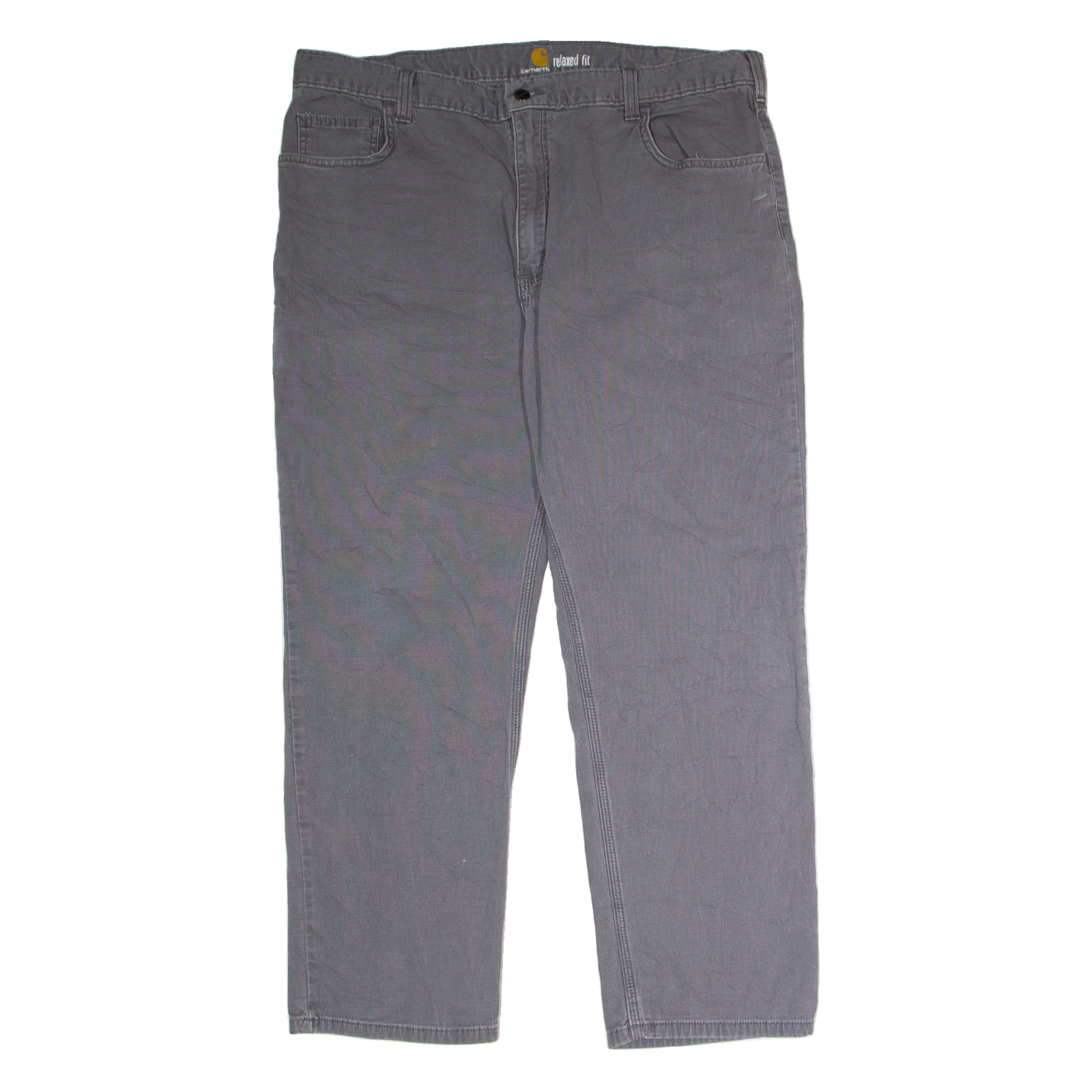 CARHARTT Workwear Mens Canvas Trousers Grey Relaxed Straight W40 L30 Refurbished - N/A refurbished available on Cerqular
