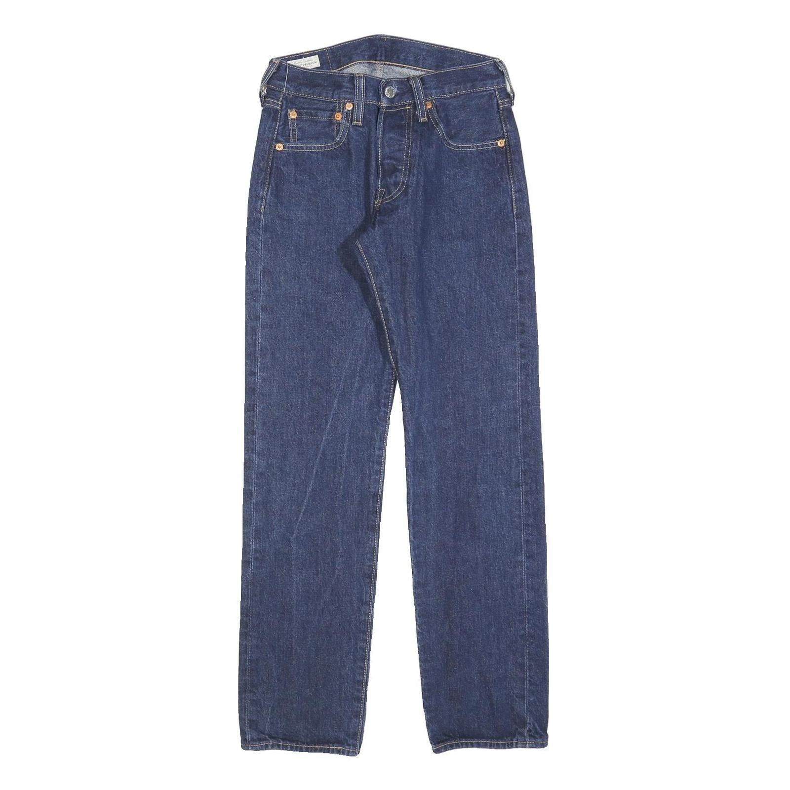 LEVI'S 501 Mens Jeans Blue Regular Straight Denim Medium W26 L30 Classic Button Refurbished - N/A refurbished available on Cerqular