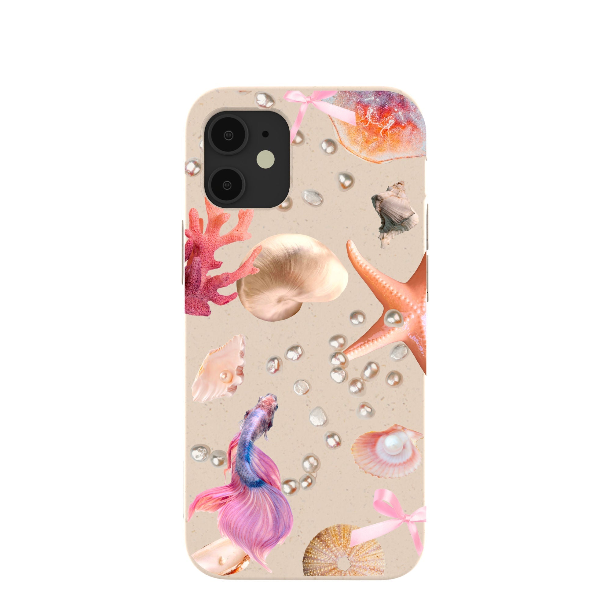 Seashell Aqua Dreams iPhone 12 Mini Case Refurbished - Pela Case refurbished available on Cerqular