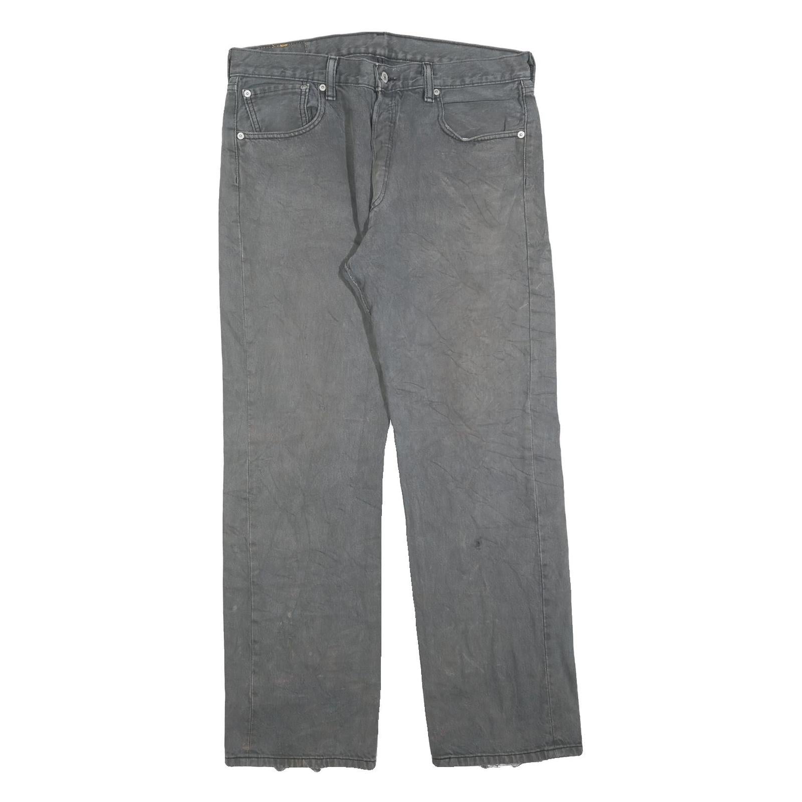 LEVI'S 501 Mens Jeans Black Regular Straight Denim W34 L30 Classic Button Fly Refurbished - N/A refurbished available on Cerqular