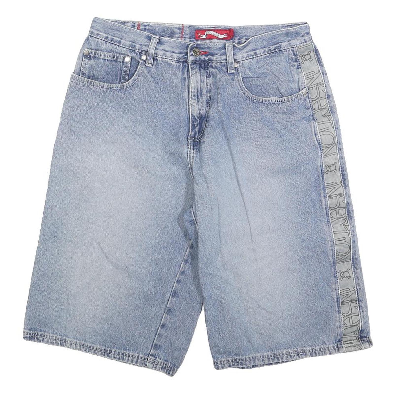 JAY JAYS Mens Denim Blue Casual Shorts M W31 Cotton Blend Logo Tape Detail Refurbished - N/A refurbished available on Cerqular