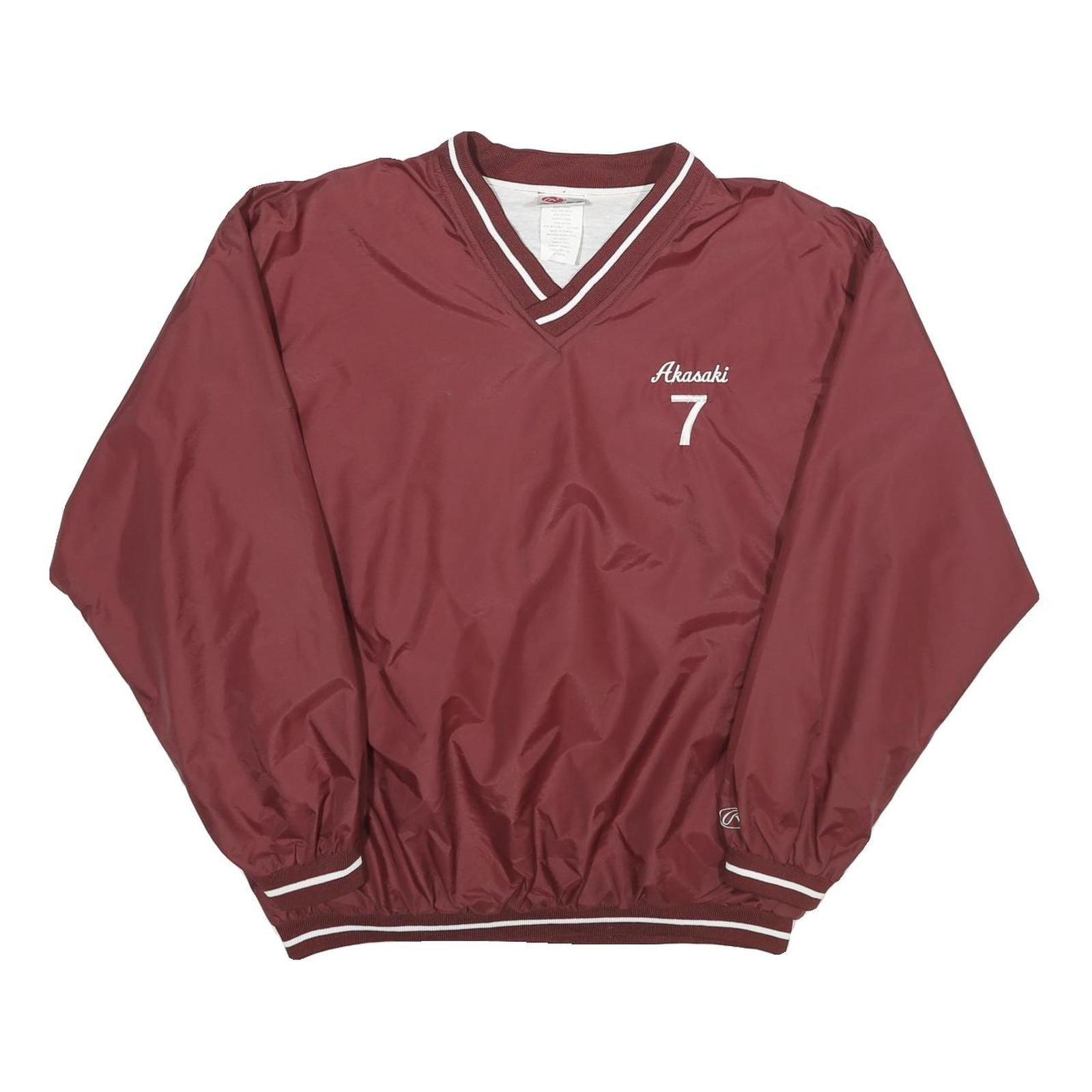 RAWLINGS Mens Maroon Akasaki 7 V-Neck M Nylon Sweatshirt Sports Team Refurbished - N/A refurbished available on Cerqular