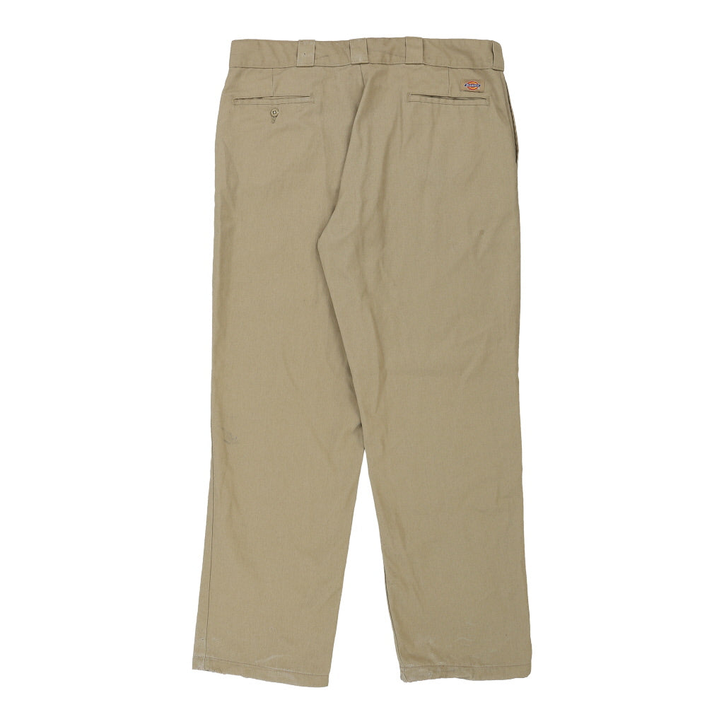 Dickies Trousers - 38W 32L Beige Cotton Blend Refurbished - Thrifted (note: this is a term often used to describe second- refurbished available on Cerqular