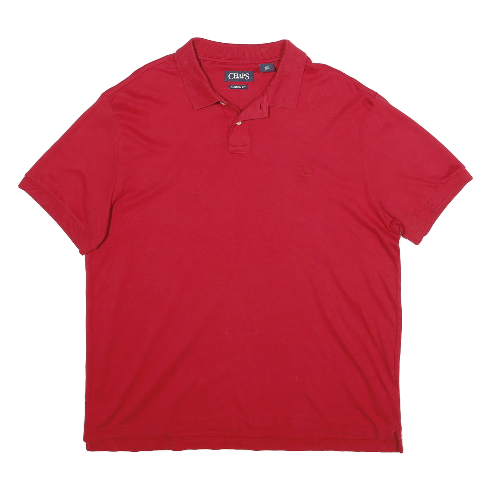 CHAPS Mens Red Polo Shirt XL Custom Fit Cotton Short Sleeve Plain Refurbished - N/A refurbished available on Cerqular