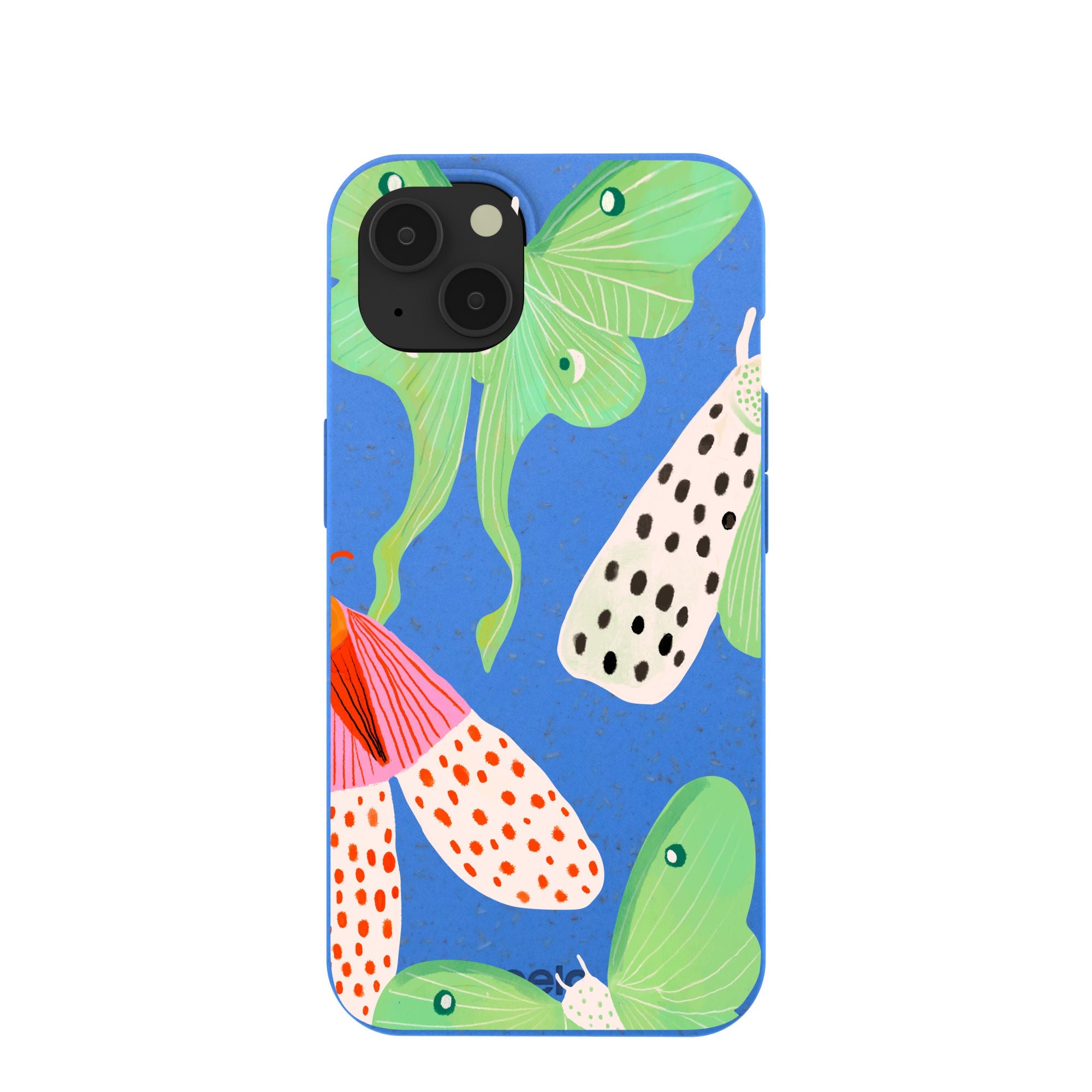 Electric Blue Mothopia iPhone 13 Case Refurbished - Pela Case refurbished available on Cerqular