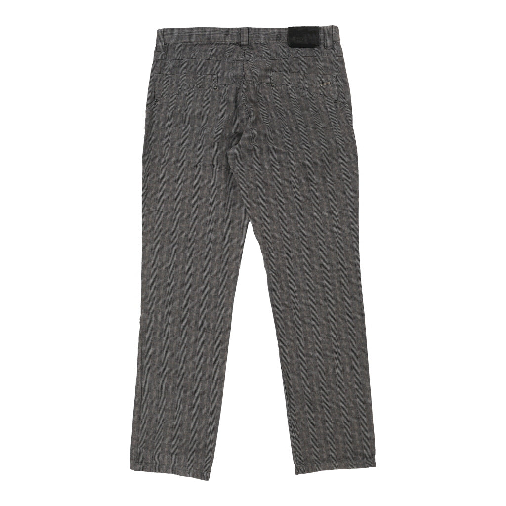 Buy Key - Up Checked Trousers - 38W 35L Grey Cotton Refurbished - $12.05 Key - Up Checked Trousers - 38W 35L Grey Cotton Refurbished - Thrifted (note: this is a term often used to describe second- refurbished available on Cerqular