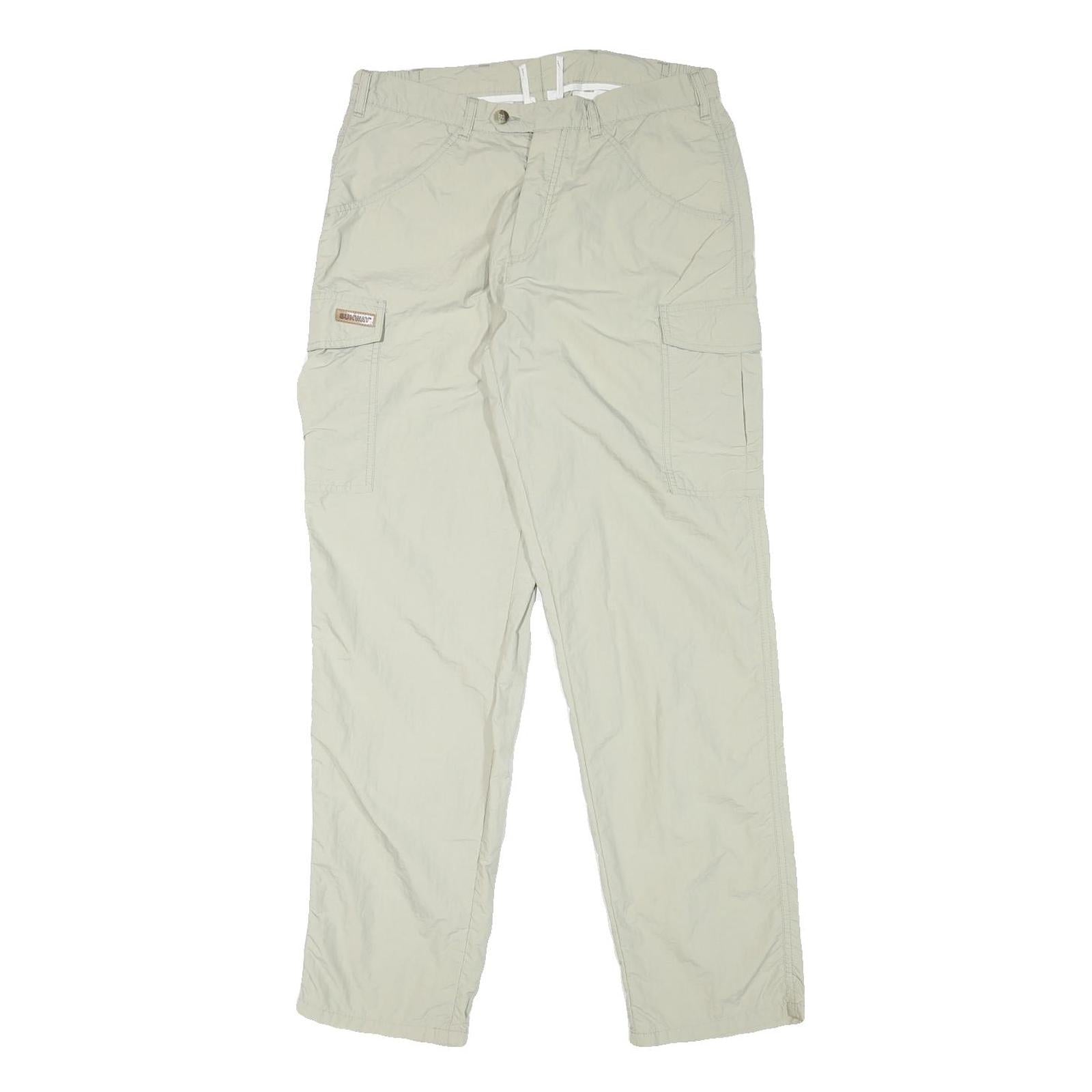 Buy SUNWAY Mens Relaxed Beige Cargo Trousers W30 L31 Polyester Blend Zip Pockets Refurbished - $23.39 SUNWAY Mens Relaxed Beige Cargo Trousers W30 L31 Polyester Blend Zip Pockets Refurbished - N/A refurbished available on Cerqular