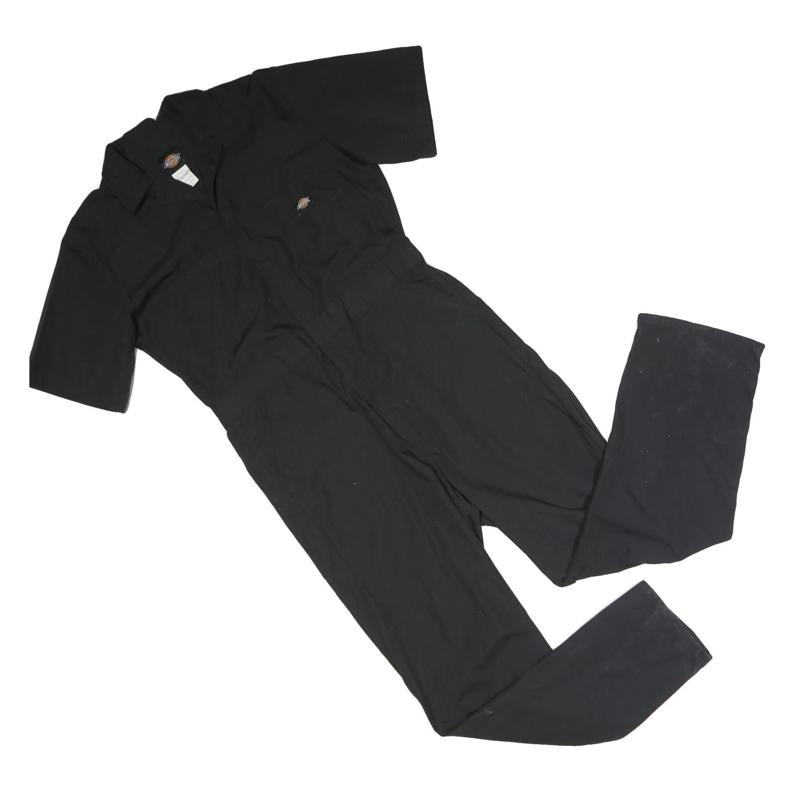 DICKIES Mens Black Polyester Blend Dungarees Regular Fit Short Sleeve M W36 L31 Refurbished - N/A refurbished available on Cerqular