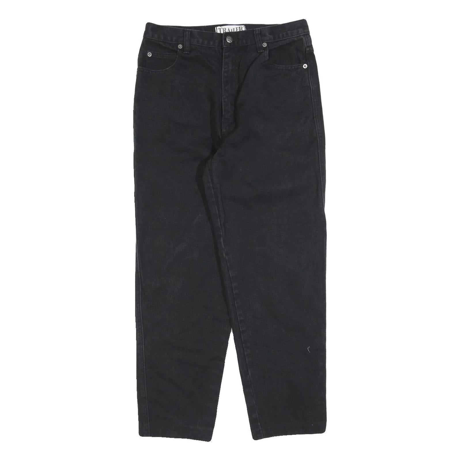 TRAILER Womens Black Regular Straight Denim Jeans W30 L27 Stylish Casual Refurbished - N/A refurbished available on Cerqular