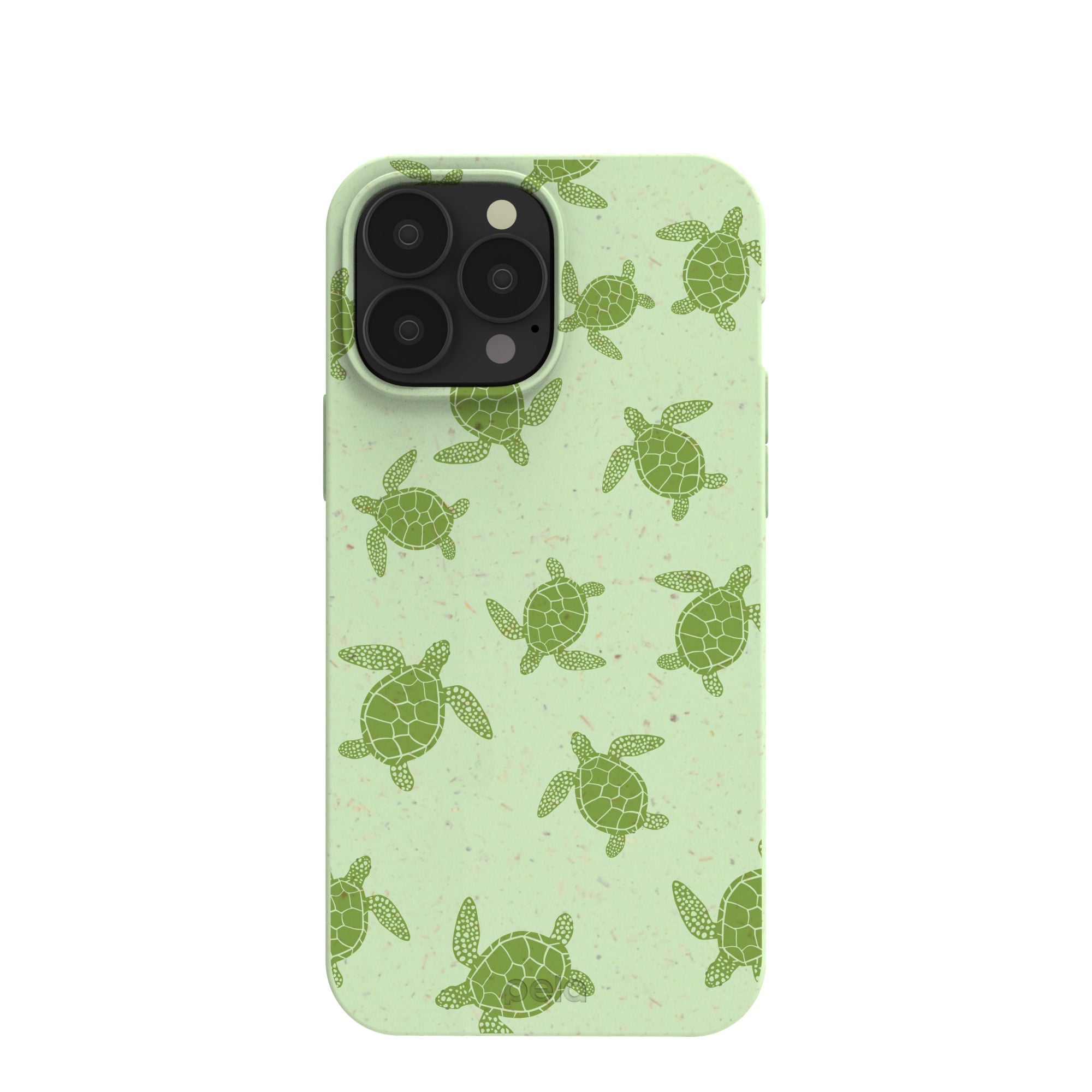 Sage Green Tiny Turtles iPhone 13 Pro Max Case Refurbished - Pela Case refurbished available on Cerqular