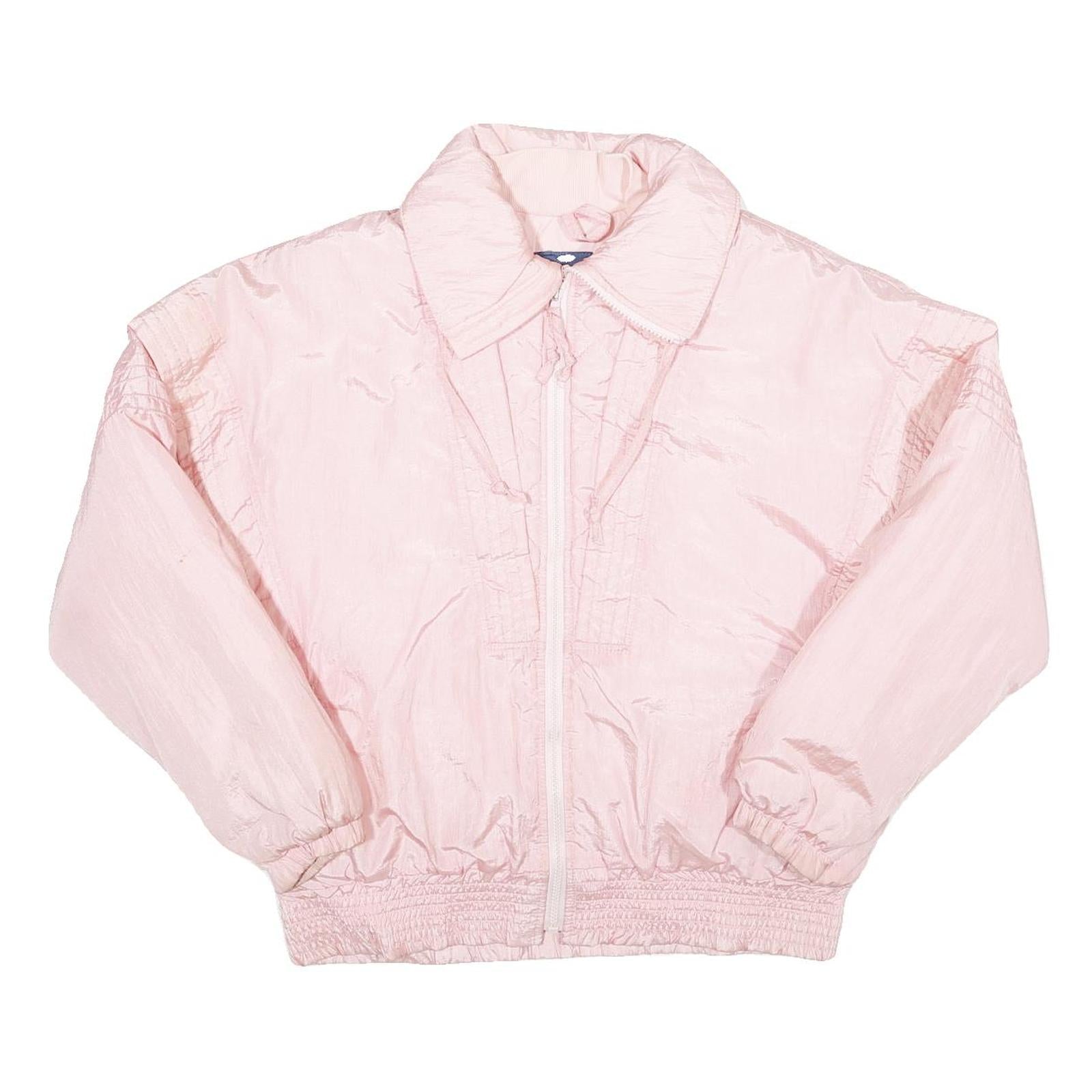 SERAC Womens Pink Nylon Jacket S Lightweight Zip Casual Outerwear Refurbished - N/A refurbished available on Cerqular