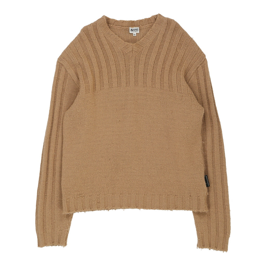 Dolce & Gabbana V-neck Jumper - XL Beige Cotton | Size: x-large Refurbished - N/A (Preloved Designer is not a specific brand, it refurbished available on Cerqular