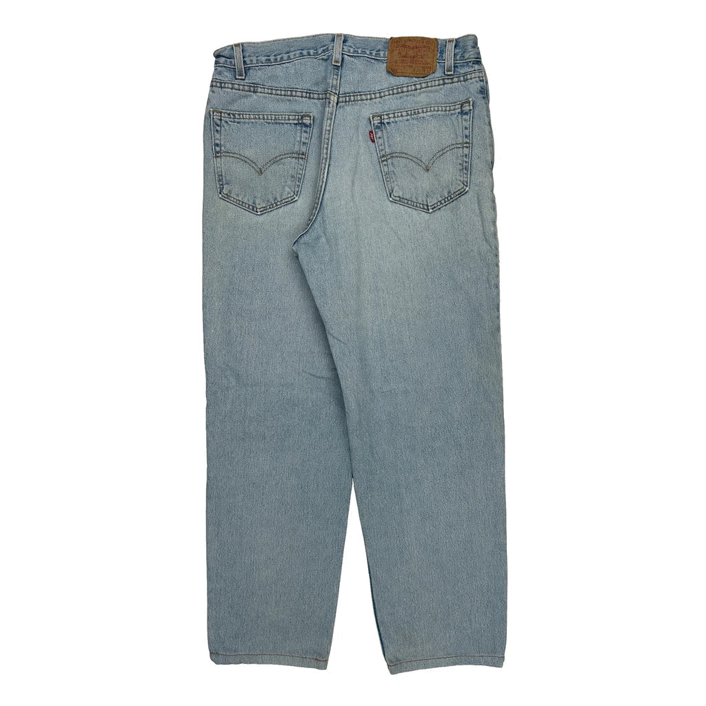 Levis Jeans - 34W 30L Light Wash Denim Refurbished - Thrifted (note: this is a term often used to describe second- refurbished available on Cerqular
